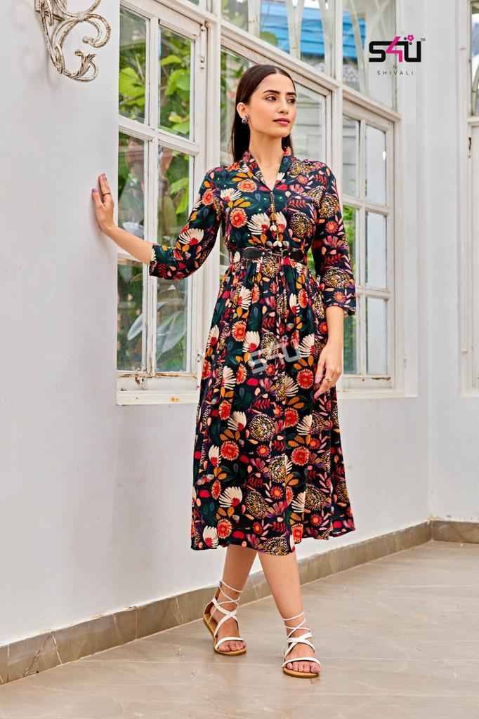 Anokhi Vol-9 By S4U Fashion 01 To 06 Series Designer Stylish Fancy Colorful Beautiful Party Wear & Ethnic Wear Collection Rayon Print Kurtis At Wholesale Price