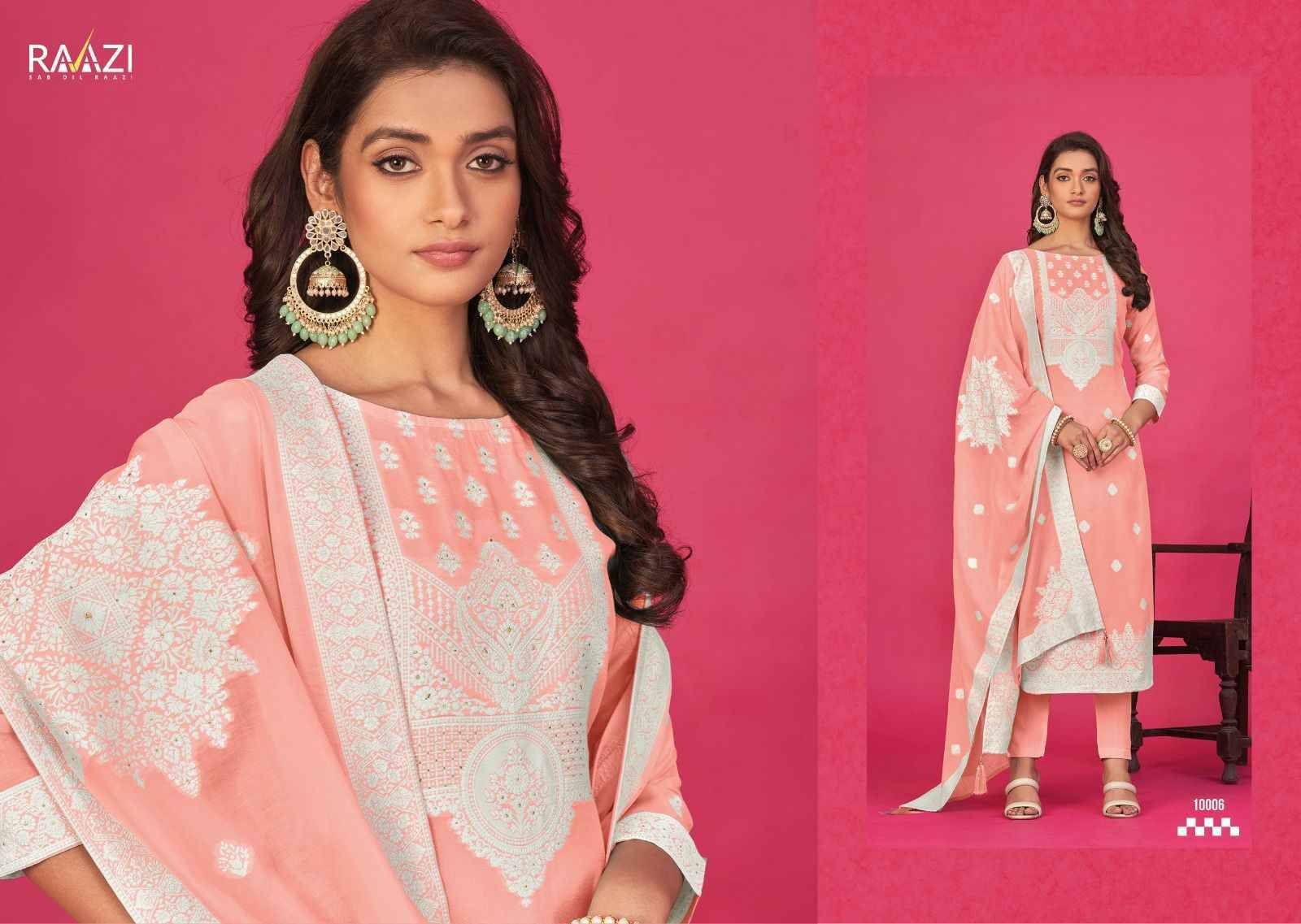 Shaheen By Rama Fashion 10001 To 10006 Series Festive Suits Beautiful Fancy Colorful Stylish Party Wear & Occasional Wear Pure Jacquard Embroidery Dresses At Wholesale Price