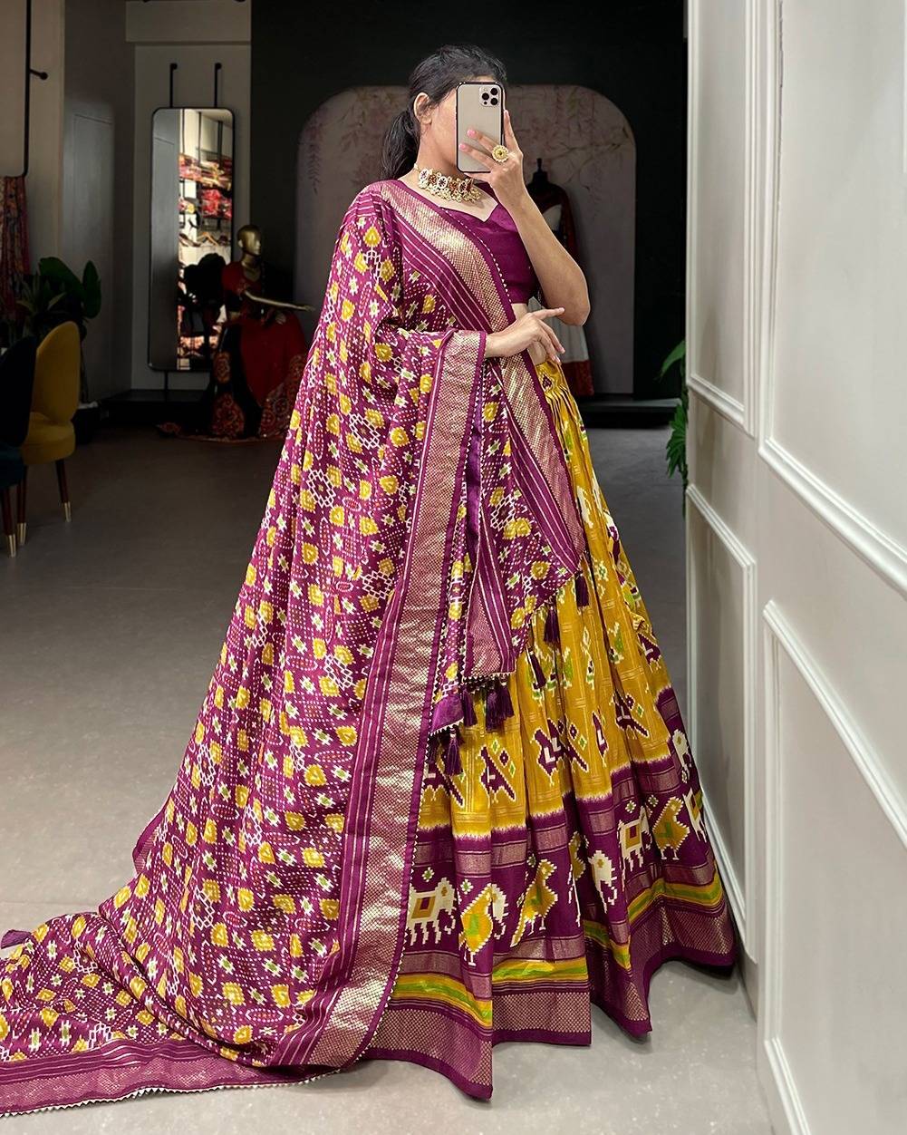 Navratri Lehenga Vol-5 By Fashid Wholesale 01 To 04 Series Navratri Wear Collection Beautiful Stylish Colorful Fancy Party Wear & Occasional Wear Tussar Silk Lehengas At Wholesale Price