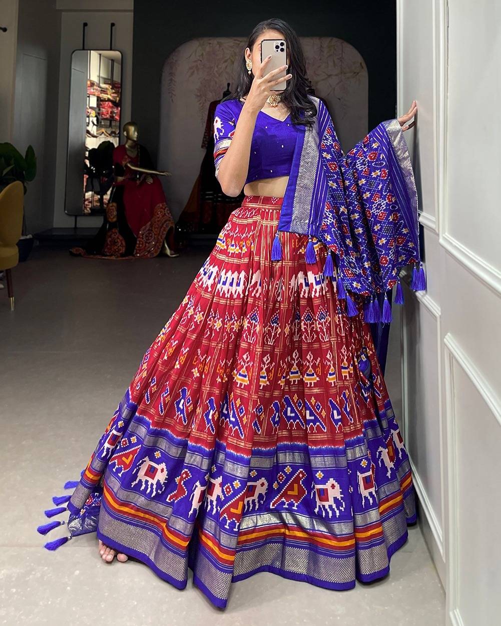 Navratri Lehenga Vol-5 By Fashid Wholesale 01 To 04 Series Navratri Wear Collection Beautiful Stylish Colorful Fancy Party Wear & Occasional Wear Tussar Silk Lehengas At Wholesale Price