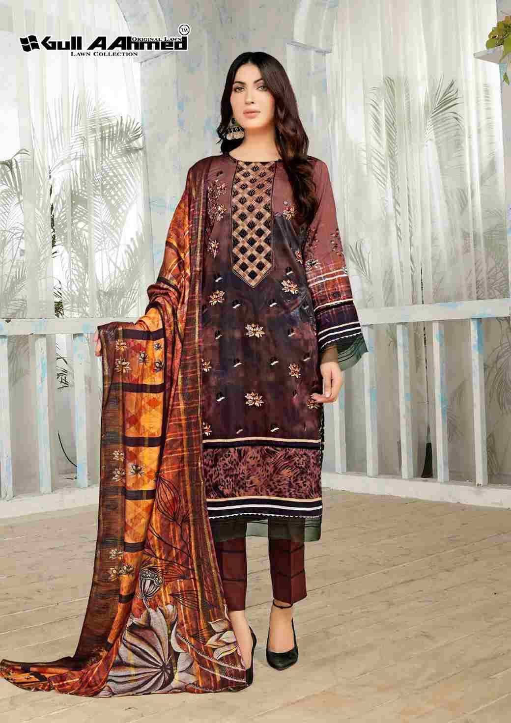 Minhal Vol-3 By Gull Aahmed 3001 To 3006 Series Festive Suits Beautiful Fancy Colorful Stylish Party Wear & Occasional Wear Pure Lawn Embroidery Dresses At Wholesale Price