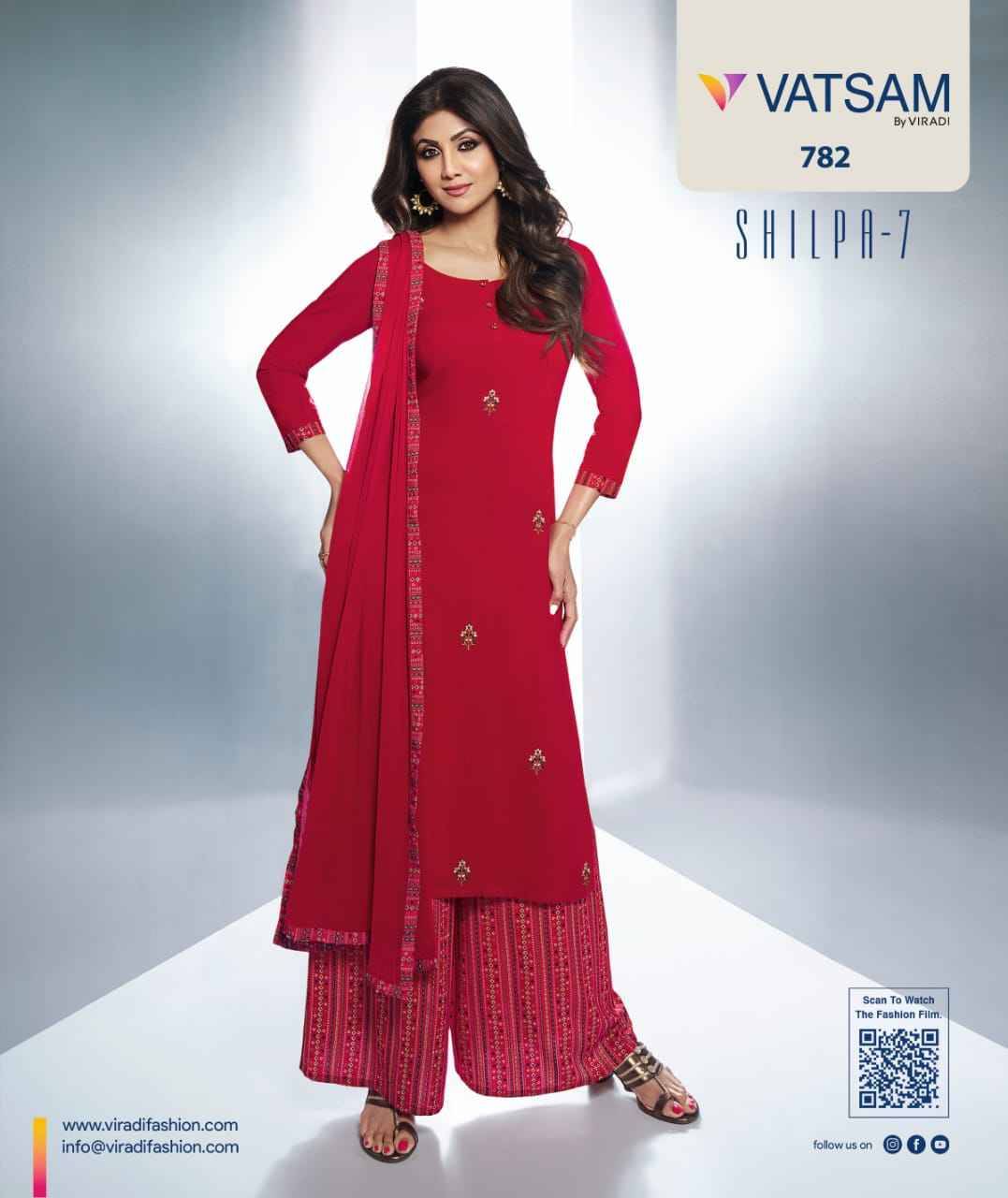 Shilpa Vol-7 By Vatsam 781 To 787 Series Beautiful Stylish Festive Suits Fancy Colorful Casual Wear & Ethnic Wear & Ready To Wear Rayon Embroidered Dresses At Wholesale Price