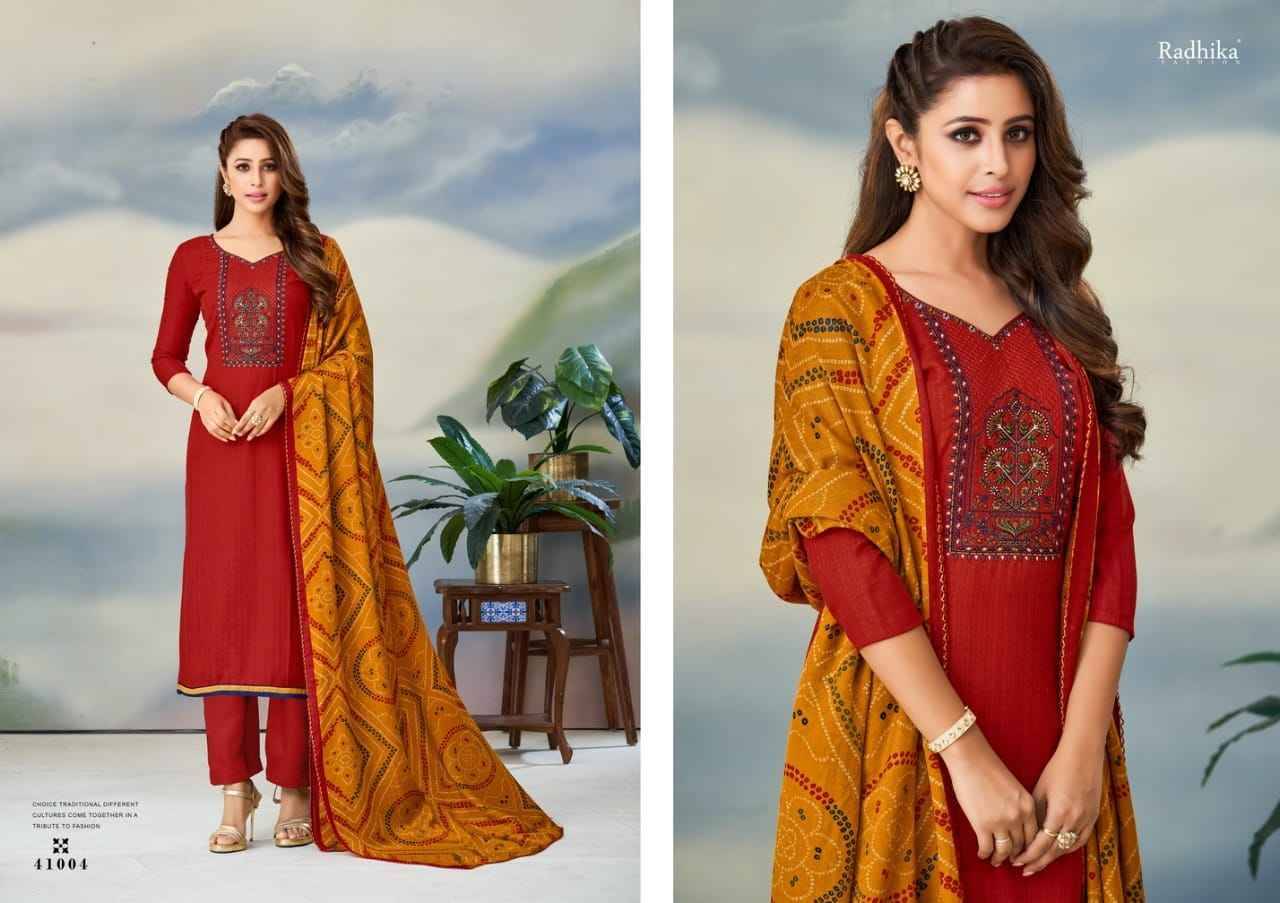 Gulnaaz By Radhika Fashion 41001 To 41008 Series Beautiful Stylish Suits Fancy Colorful Casual Wear & Ethnic Wear & Ready To Wear Pure Pashmina Print Dresses At Wholesale Price