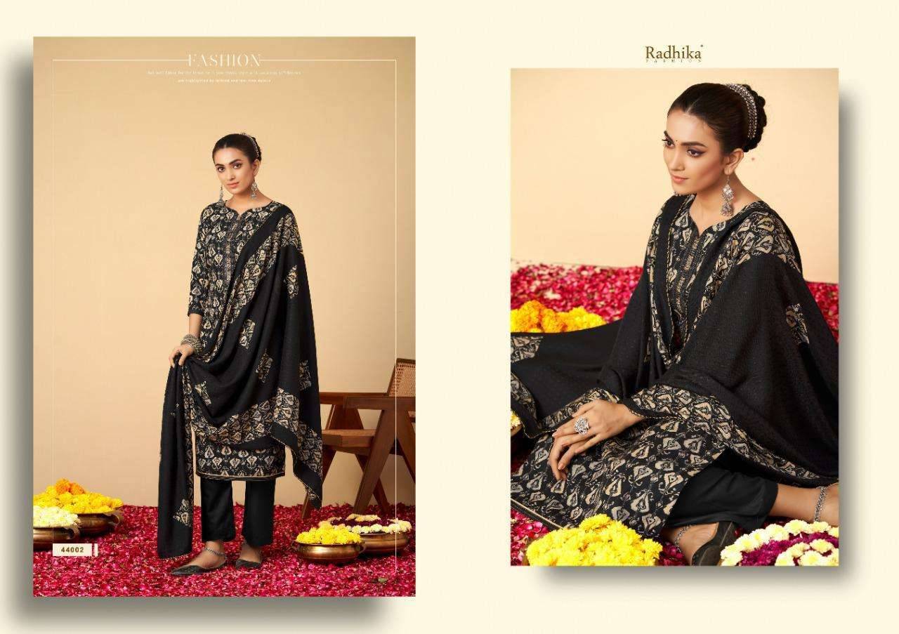 Geet By Radhika Fashion 44001 To 44010 Series Beautiful Stylish Suits Fancy Colorful Casual Wear & Ethnic Wear & Ready To Wear Pure Pashmina Print Dresses At Wholesale Price