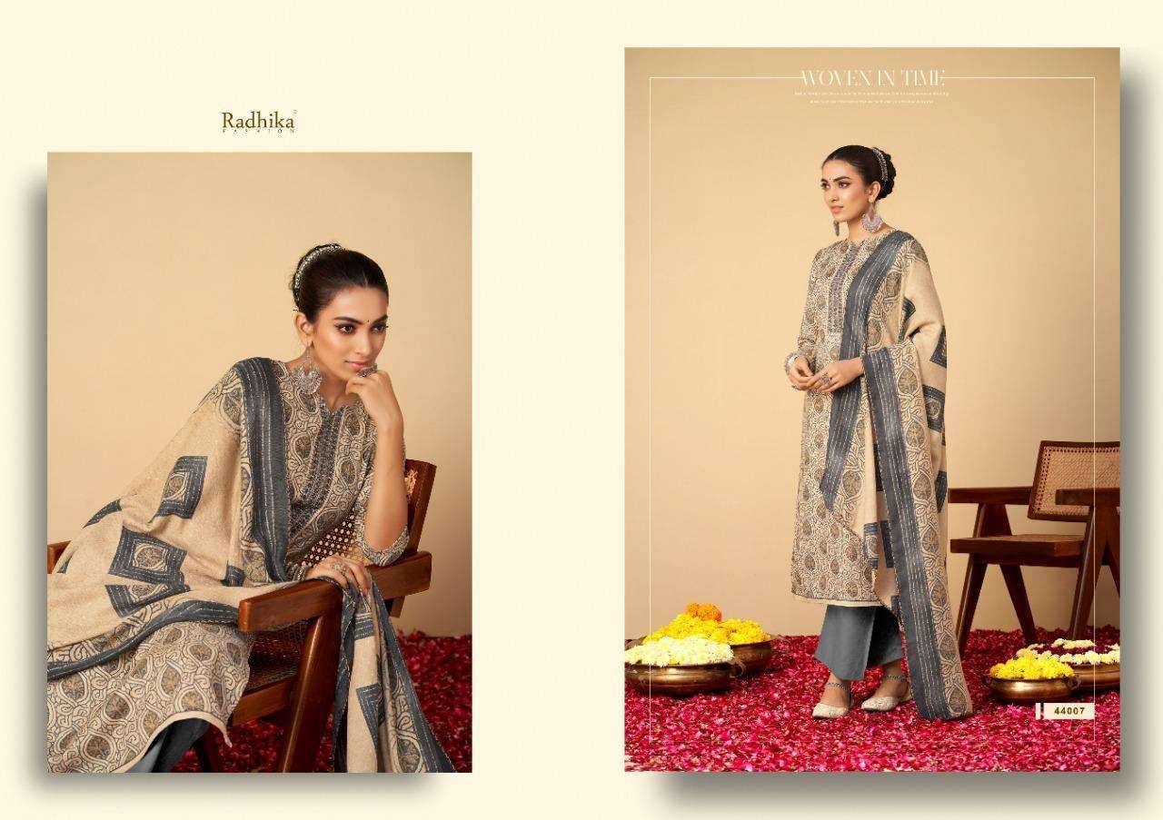 Geet By Radhika Fashion 44001 To 44010 Series Beautiful Stylish Suits Fancy Colorful Casual Wear & Ethnic Wear & Ready To Wear Pure Pashmina Print Dresses At Wholesale Price