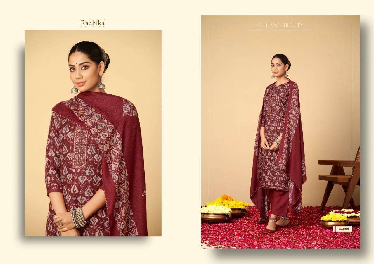 Geet By Radhika Fashion 44001 To 44010 Series Beautiful Stylish Suits Fancy Colorful Casual Wear & Ethnic Wear & Ready To Wear Pure Pashmina Print Dresses At Wholesale Price