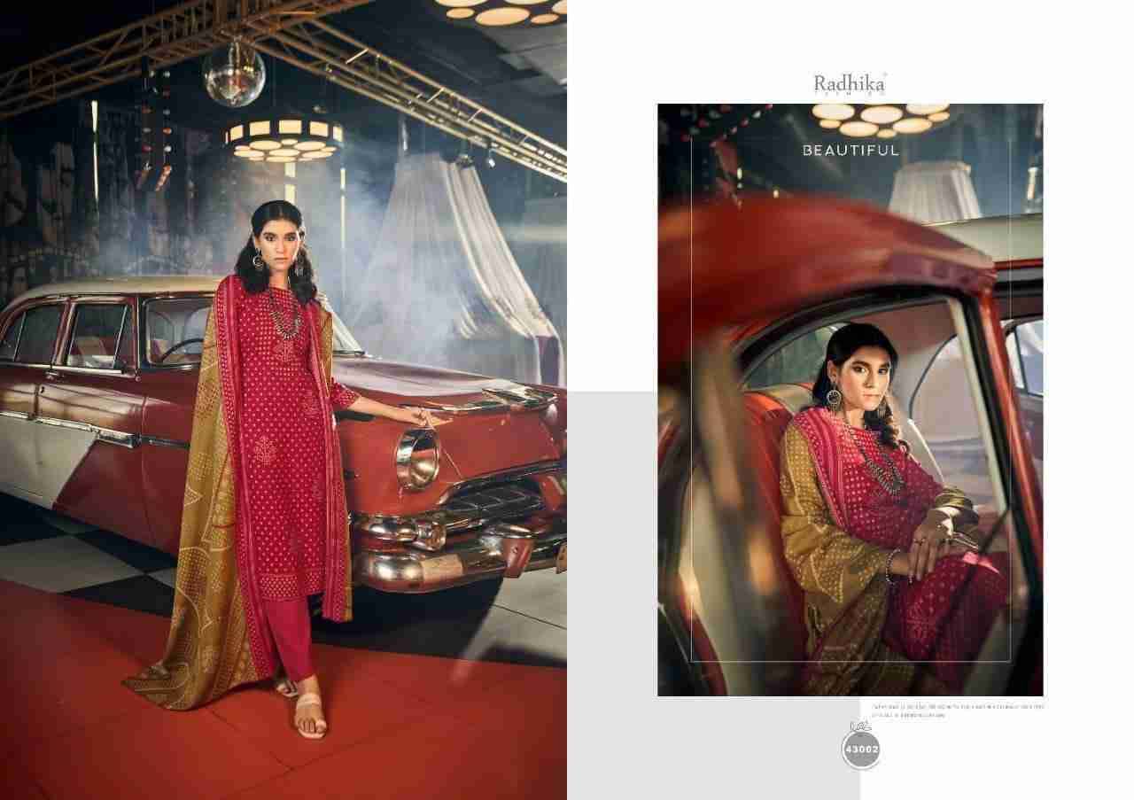 Bandish By Radhika Fashion 43001 To 43008 Series Beautiful Stylish Suits Fancy Colorful Casual Wear & Ethnic Wear & Ready To Wear Pure Pashmina Print Dresses At Wholesale Price