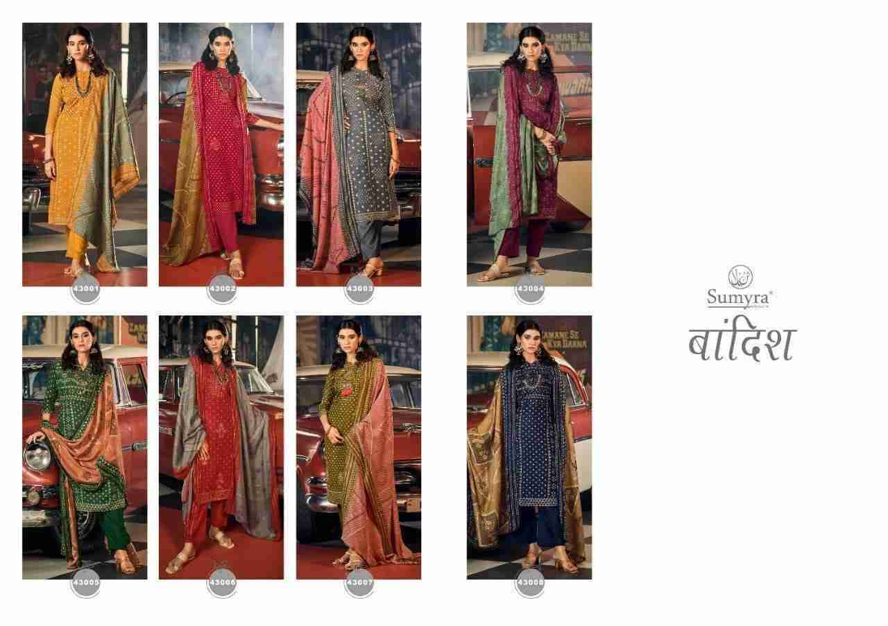 Bandish By Radhika Fashion 43001 To 43008 Series Beautiful Stylish Suits Fancy Colorful Casual Wear & Ethnic Wear & Ready To Wear Pure Pashmina Print Dresses At Wholesale Price