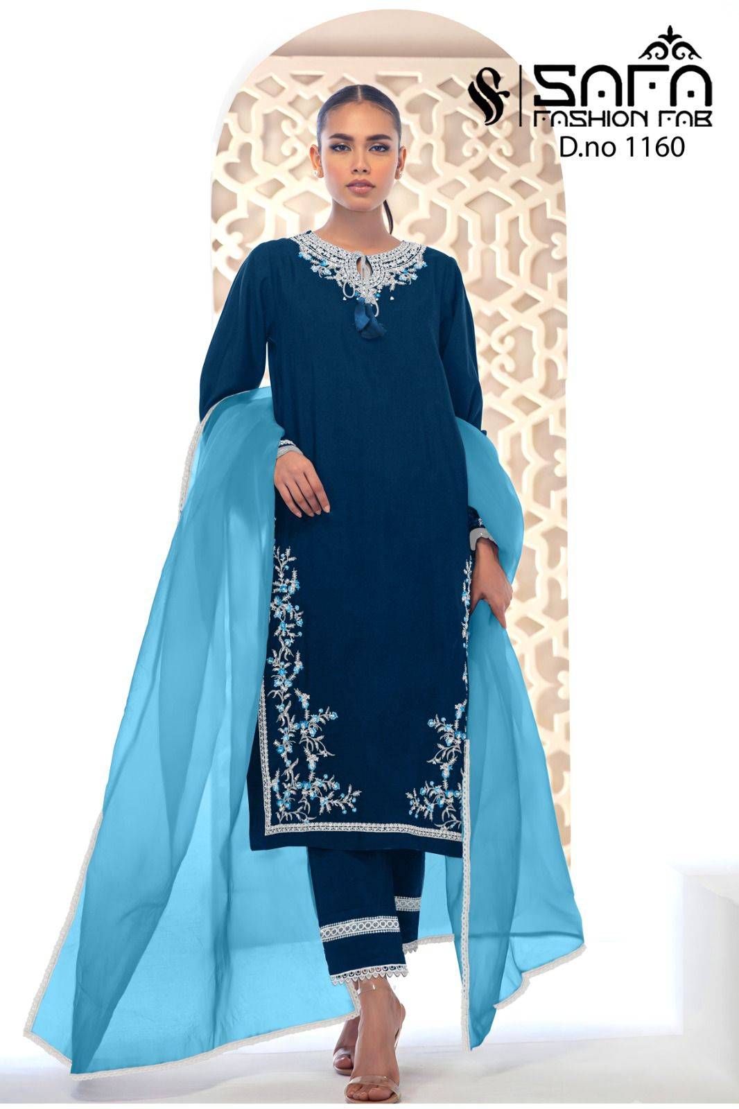 Safa 1160 Colours By Safa Fashion 1160-A To 1160-C Series Pakistani Suits Collection Beautiful Stylish Fancy Colorful Party Wear & Occasional Wear Heavy Velvet Embroidered Dresses At Wholesale Price