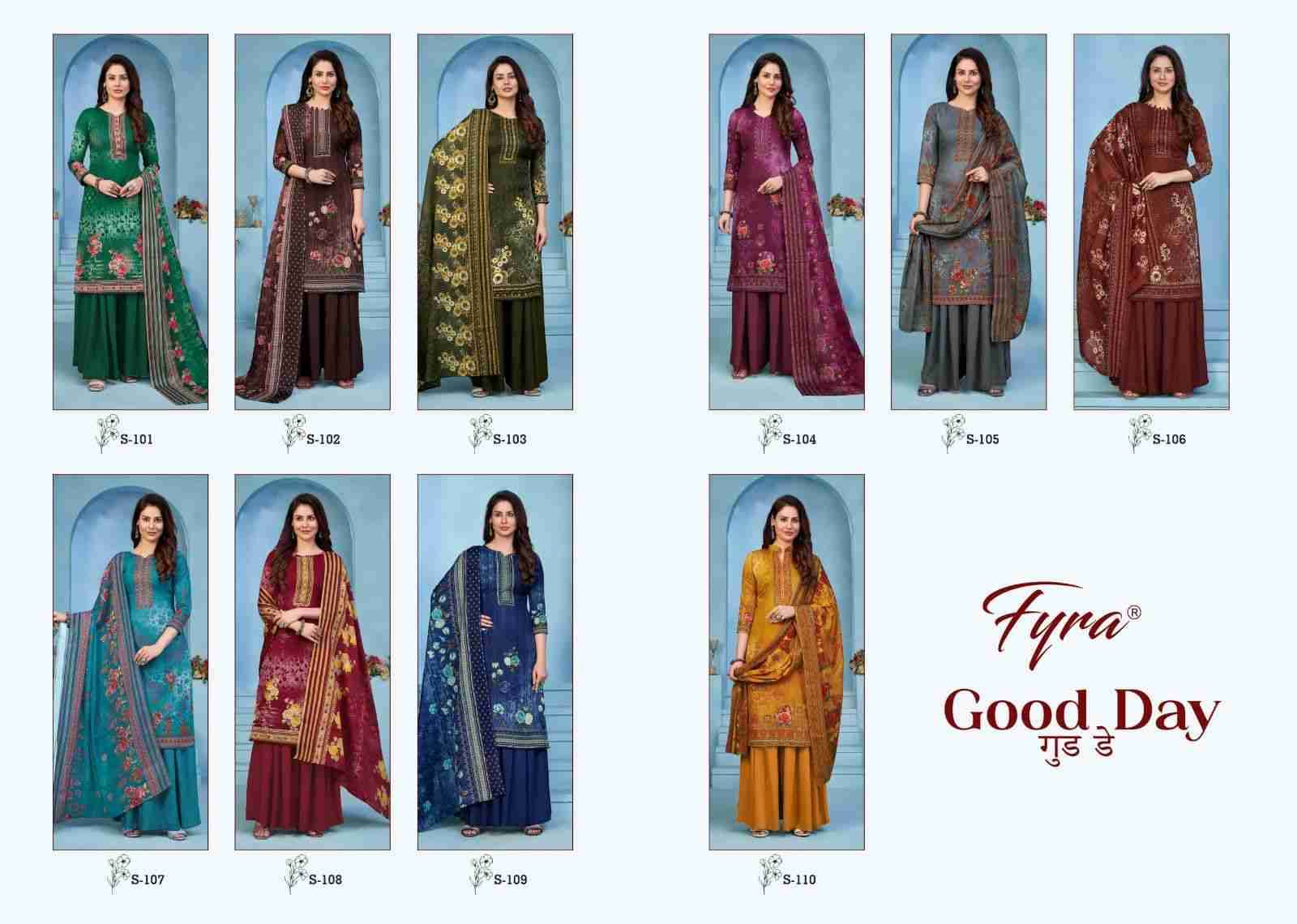 Good Day 101 Series By Fyra 101 To 110 Series Beautiful Festive Suits Stylish Fancy Colorful Party Wear & Occasional Wear Soft Cotton Dresses At Wholesale Price