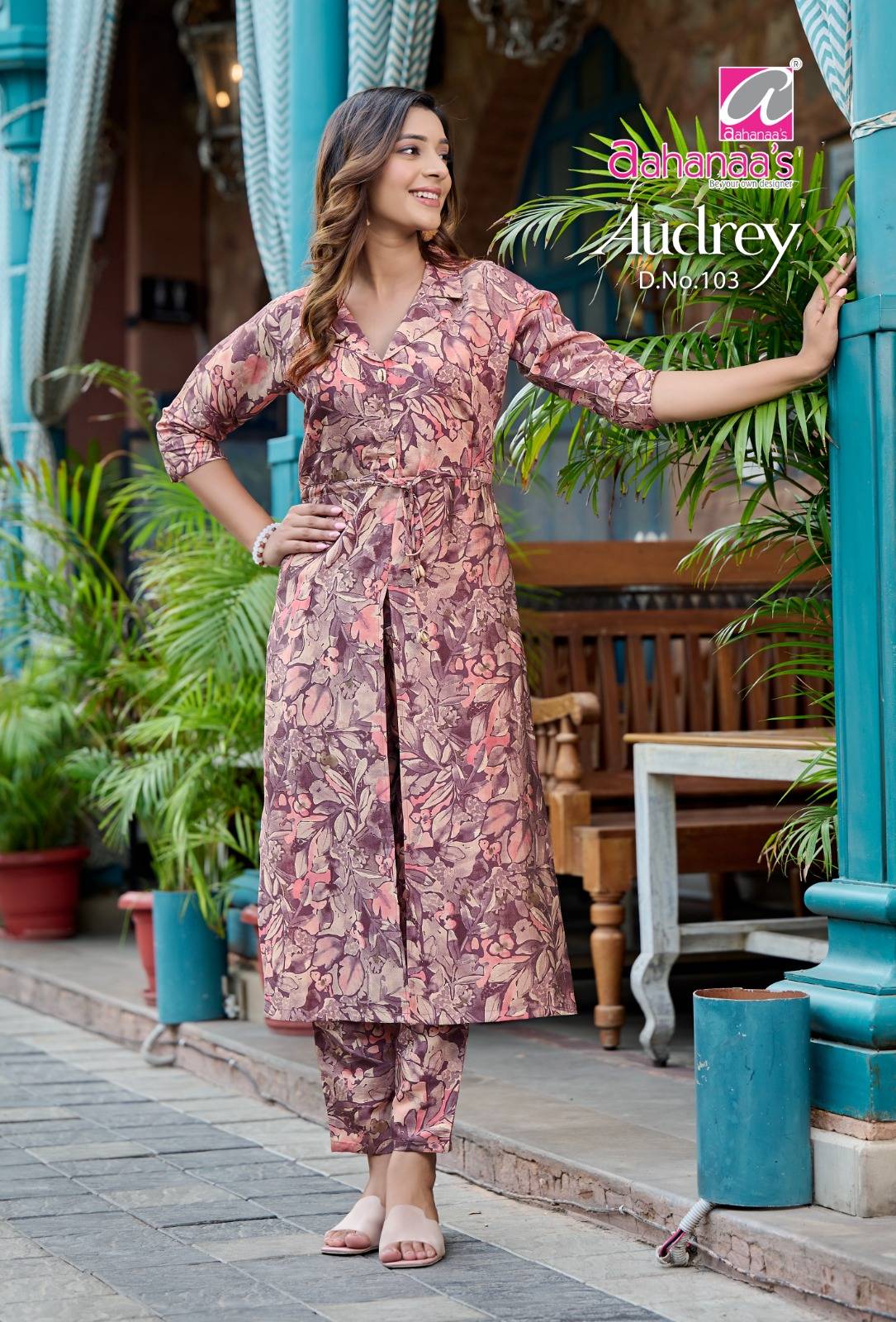 Audrey By Aahanaas 101 To 104 Series Designer Stylish Fancy Colorful Beautiful Party Wear & Ethnic Wear Collection Modal Print Tops With Bottom At Wholesale Price