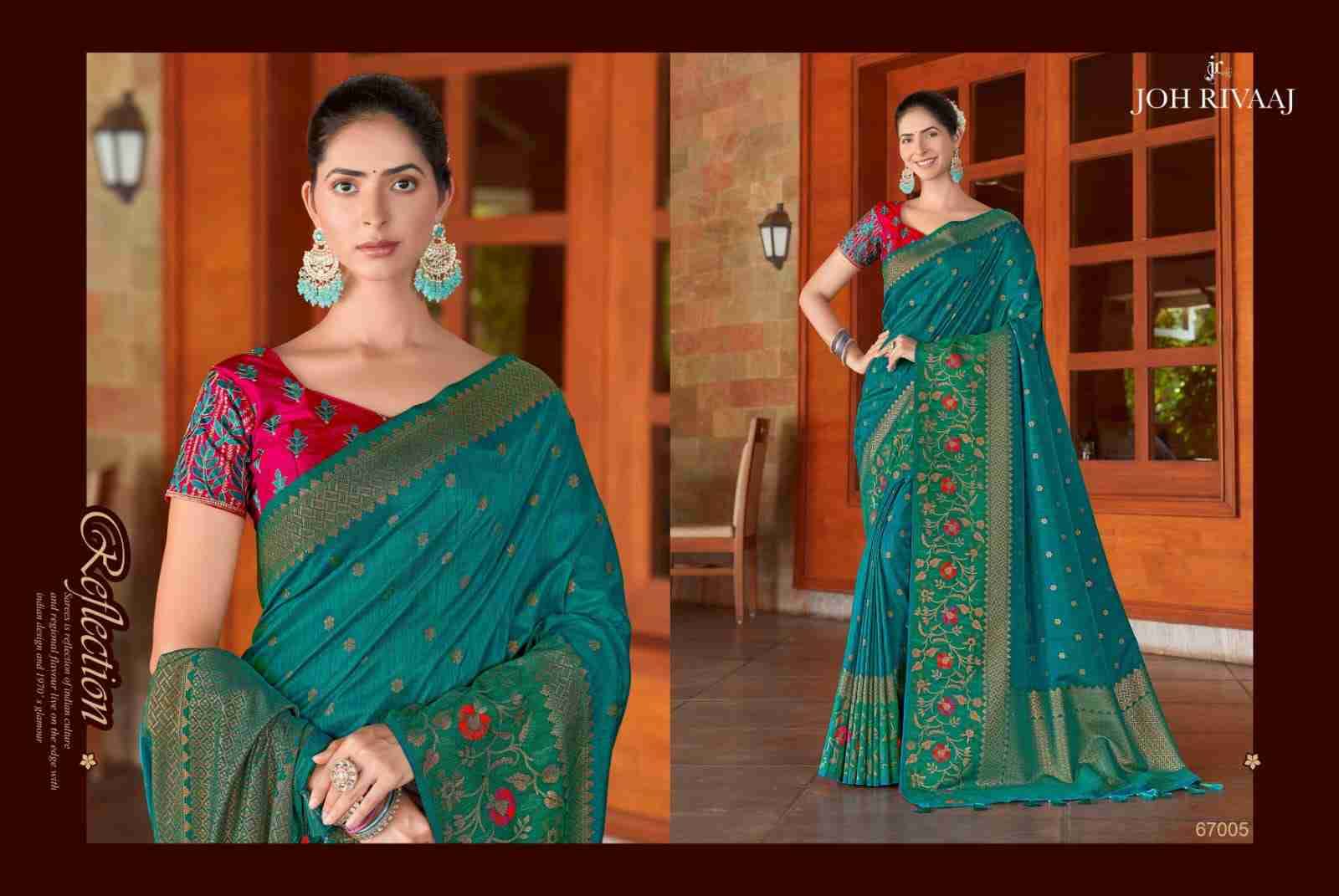 Jahida By Joh Rivaaj 67001 To 67009 Series Indian Traditional Wear Collection Beautiful Stylish Fancy Colorful Party Wear & Occasional Wear Silk Sarees At Wholesale Price