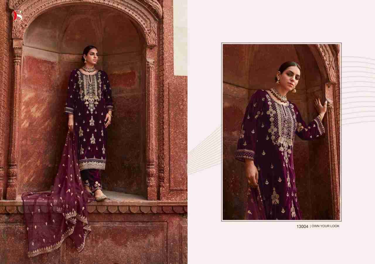 Tahjib By Deepsy Suits 13001 To 13006 Series Festive Suits Collection Beautiful Stylish Fancy Colorful Party Wear & Occasional Wear Velvet Embroidered Dresses At Wholesale Price