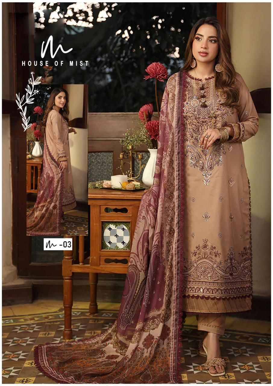 Ghazal By House Of Mist 01 To 06 Series Beautiful Festive Suits Colorful Stylish Fancy Casual Wear & Ethnic Wear Pure Cotton Print Dresses At Wholesale Price