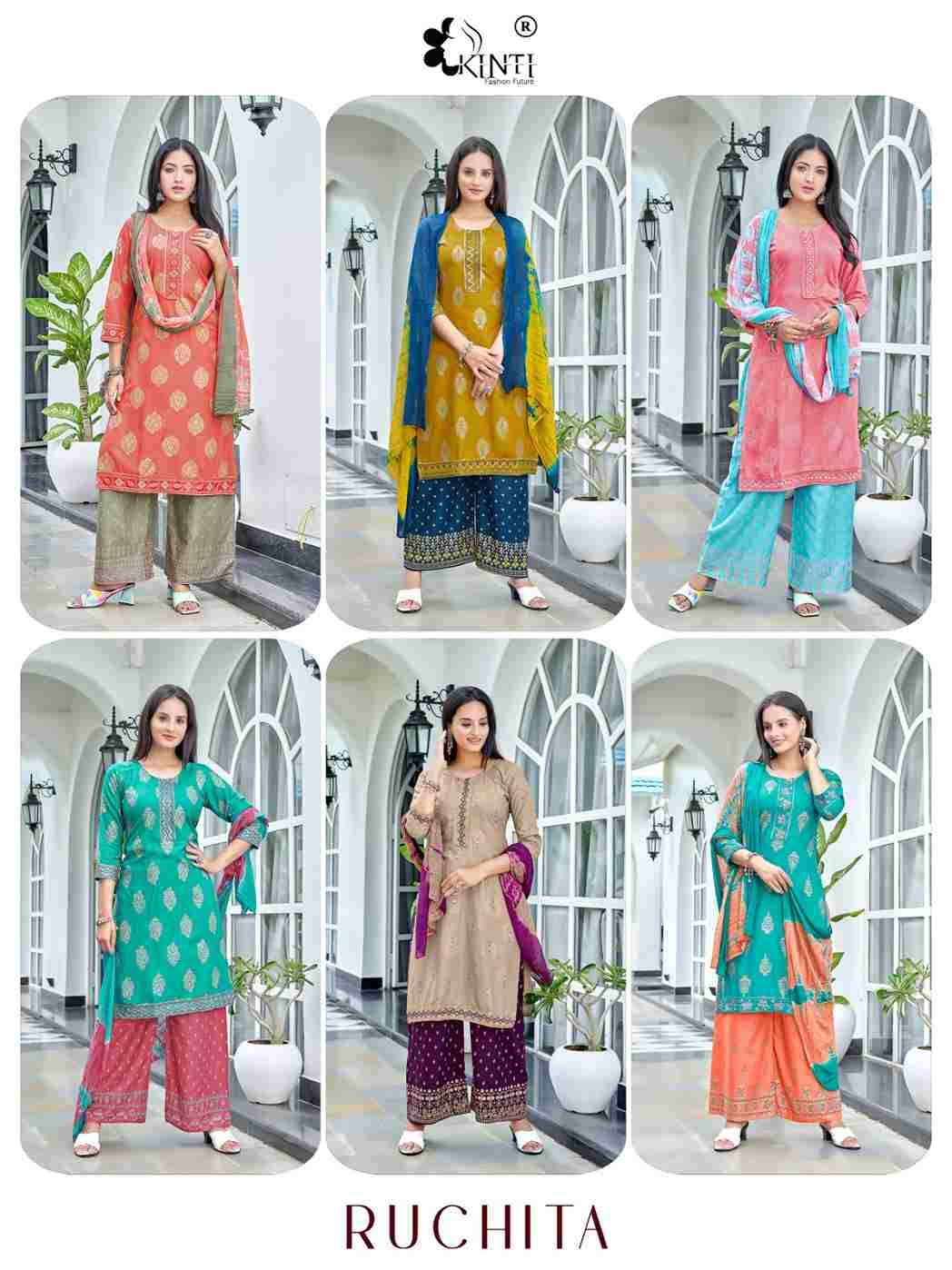 Ruchita By Kinti 01 To 06 Series Beautiful Festive Suits Colorful Stylish Fancy Casual Wear & Ethnic Wear Heavy Rayon Dresses At Wholesale Price