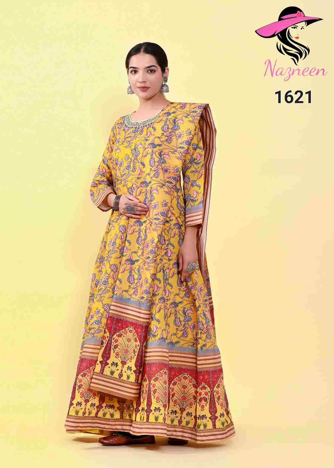 Saawan By Nazneen 1620 To 1625 Series Beautiful Stylish Fancy Colorful Casual Wear & Ethnic Wear Chanderi Silk Gowns With Dupatta At Wholesale Price