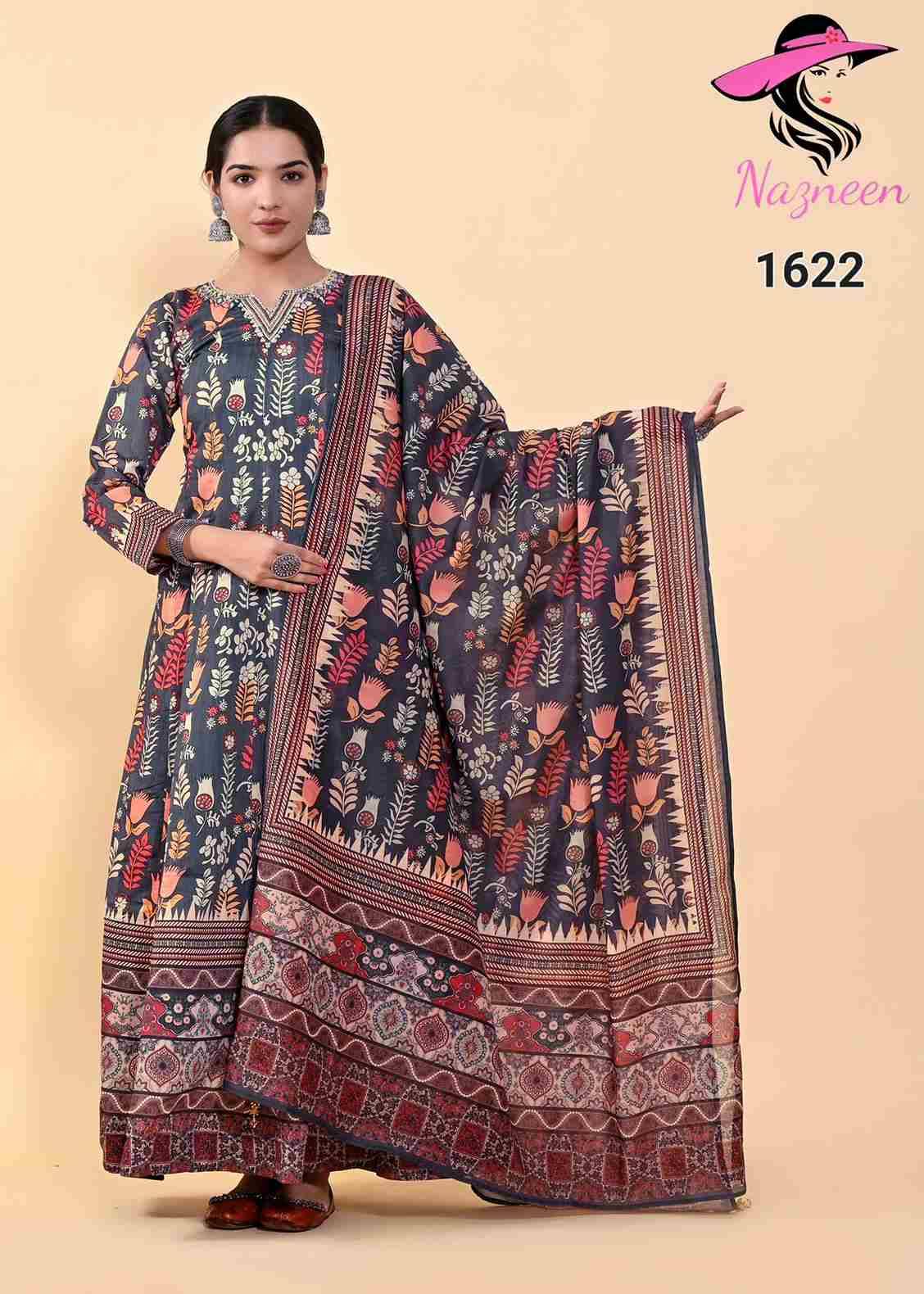 Saawan By Nazneen 1620 To 1625 Series Beautiful Stylish Fancy Colorful Casual Wear & Ethnic Wear Chanderi Silk Gowns With Dupatta At Wholesale Price
