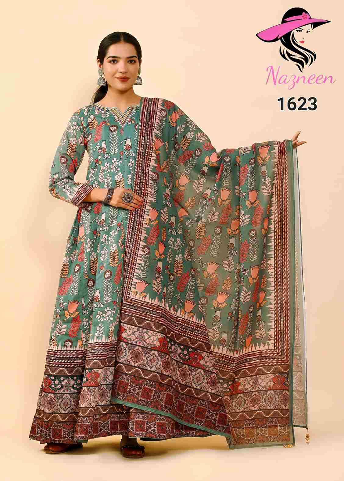 Saawan By Nazneen 1620 To 1625 Series Beautiful Stylish Fancy Colorful Casual Wear & Ethnic Wear Chanderi Silk Gowns With Dupatta At Wholesale Price