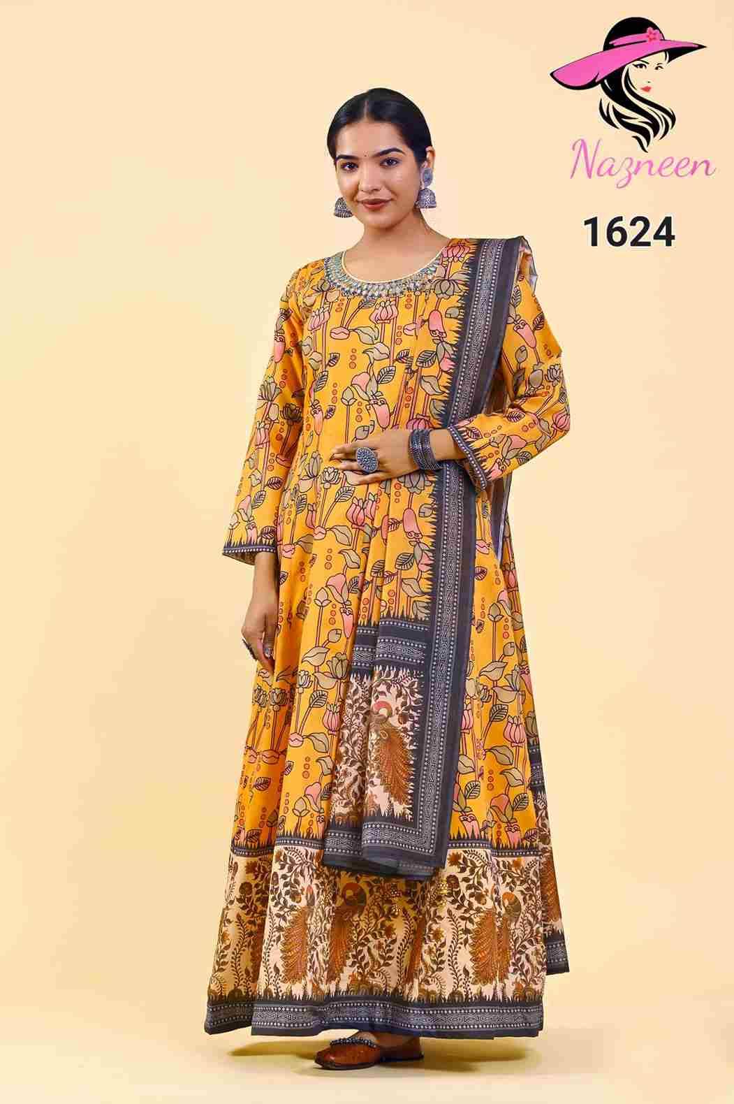 Saawan By Nazneen 1620 To 1625 Series Beautiful Stylish Fancy Colorful Casual Wear & Ethnic Wear Chanderi Silk Gowns With Dupatta At Wholesale Price