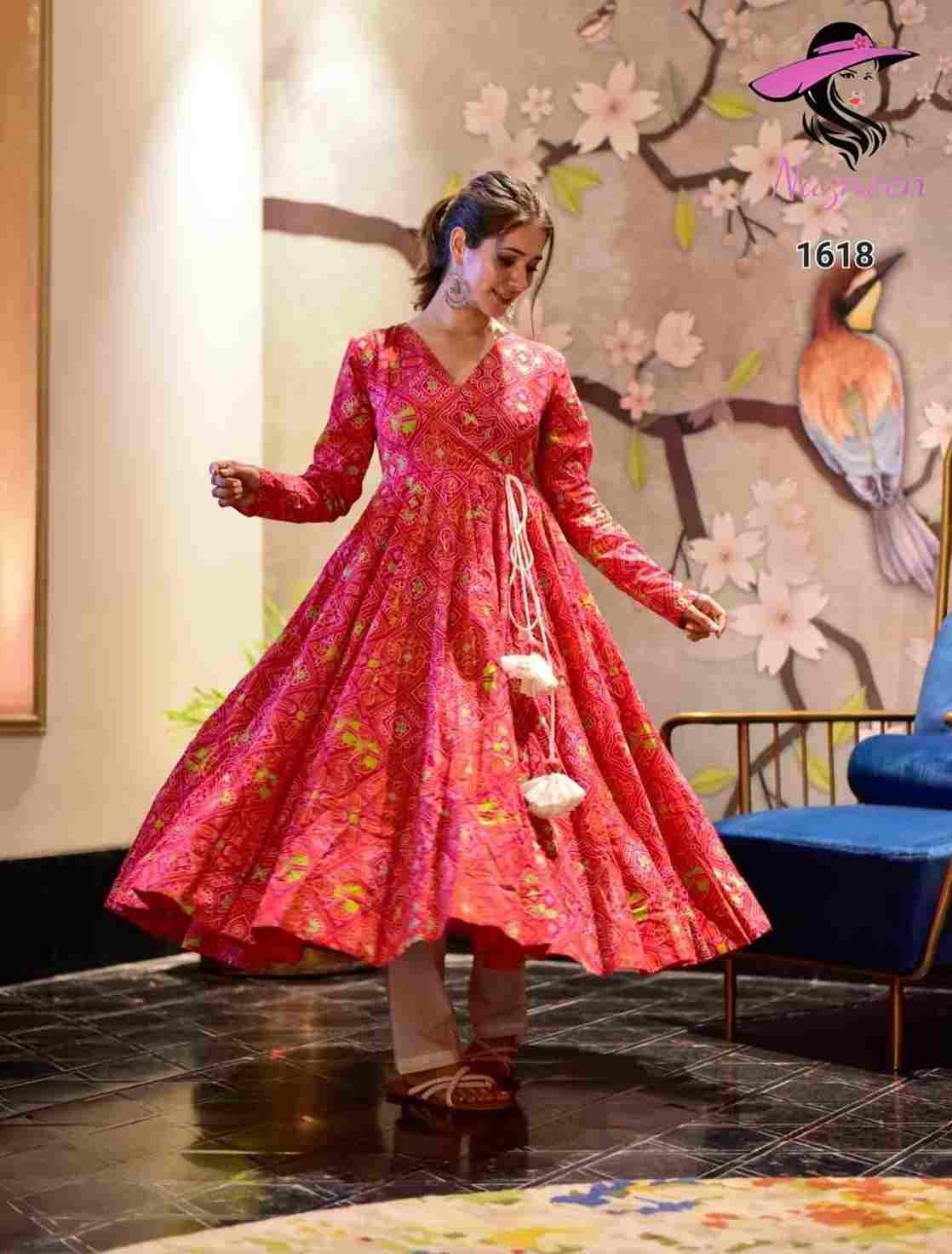 Nuqat By Nazneen 1615 To 1619 Series Beautiful Festive Suits Colorful Stylish Fancy Casual Wear & Ethnic Wear Pure Muslin Dresses At Wholesale Price