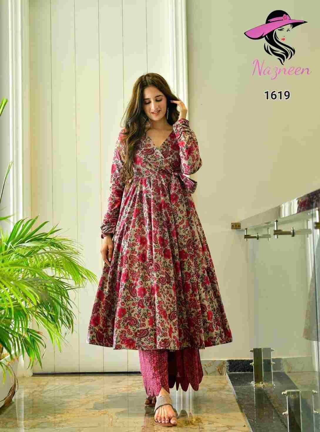 Nuqat By Nazneen 1615 To 1619 Series Beautiful Festive Suits Colorful Stylish Fancy Casual Wear & Ethnic Wear Pure Muslin Dresses At Wholesale Price