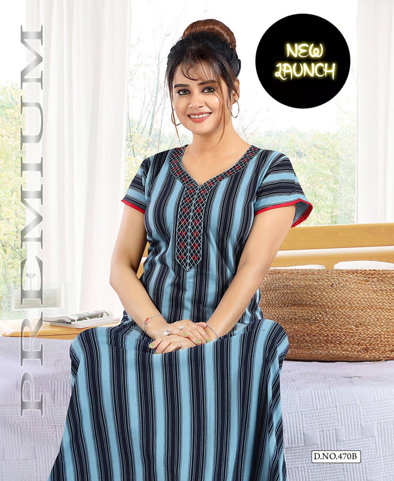 Shinker Gown Vol-470 By Fashion Talk 470-A To 470-F Series Beautiful Stylish Fancy Colorful Casual Wear & Ethnic Wear Hosiery Cotton Gowns At Wholesale Price