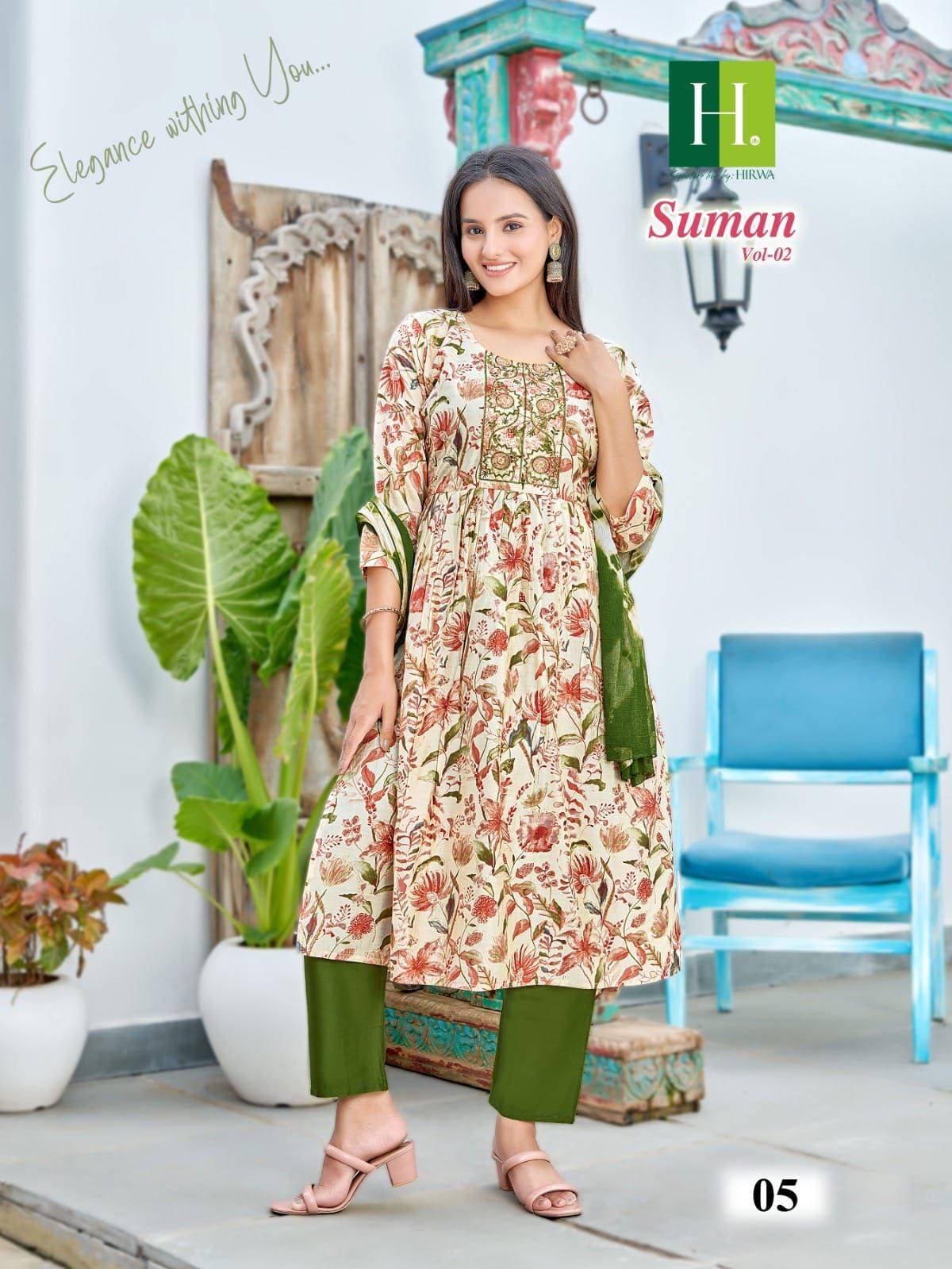 Suman Vol-2 By Hirwa 01 To 08 Series Beautiful Festive Suits Colorful Stylish Fancy Casual Wear & Ethnic Wear Modal Foil Dresses At Wholesale Price