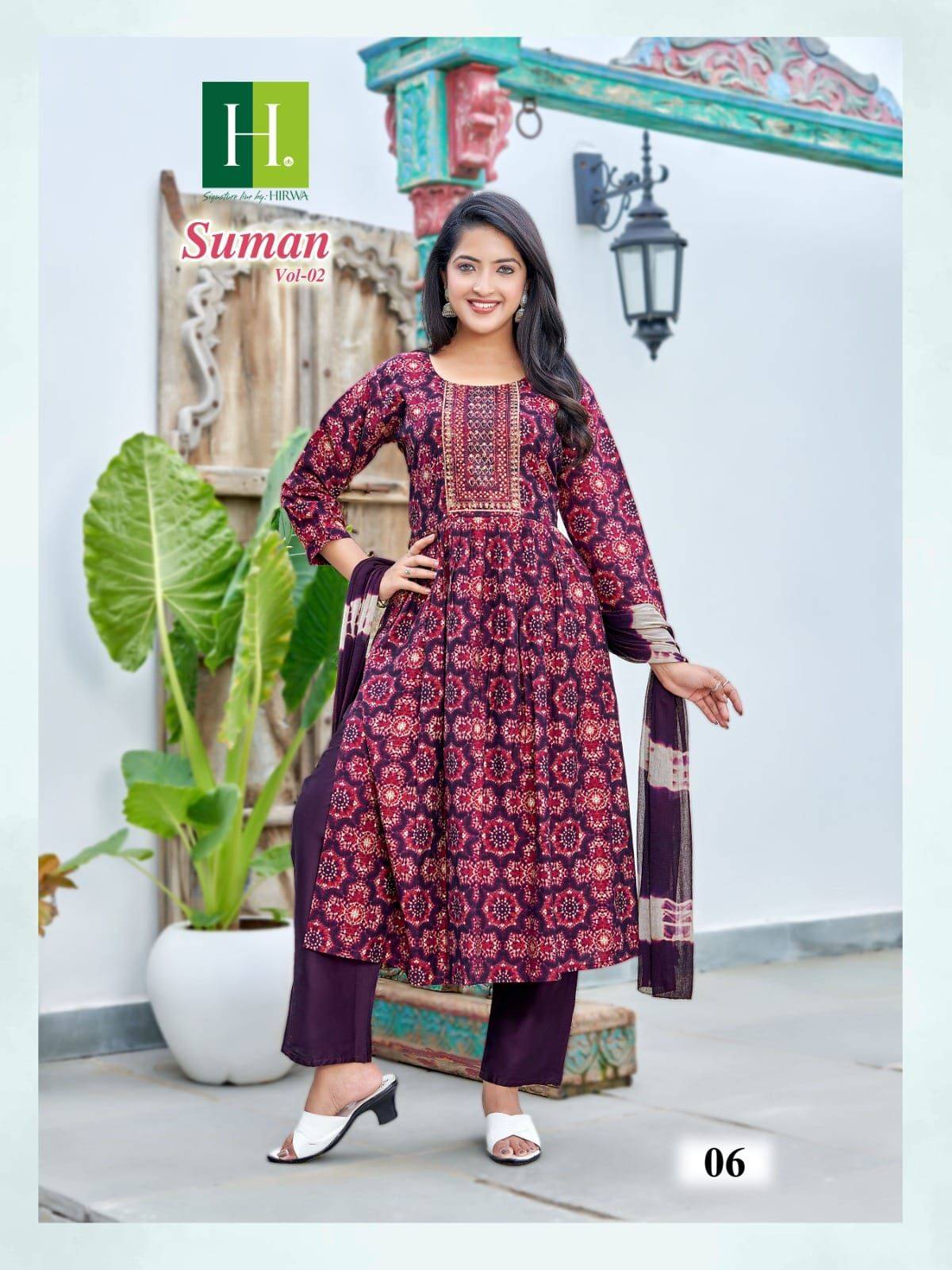 Suman Vol-2 By Hirwa 01 To 08 Series Beautiful Festive Suits Colorful Stylish Fancy Casual Wear & Ethnic Wear Modal Foil Dresses At Wholesale Price