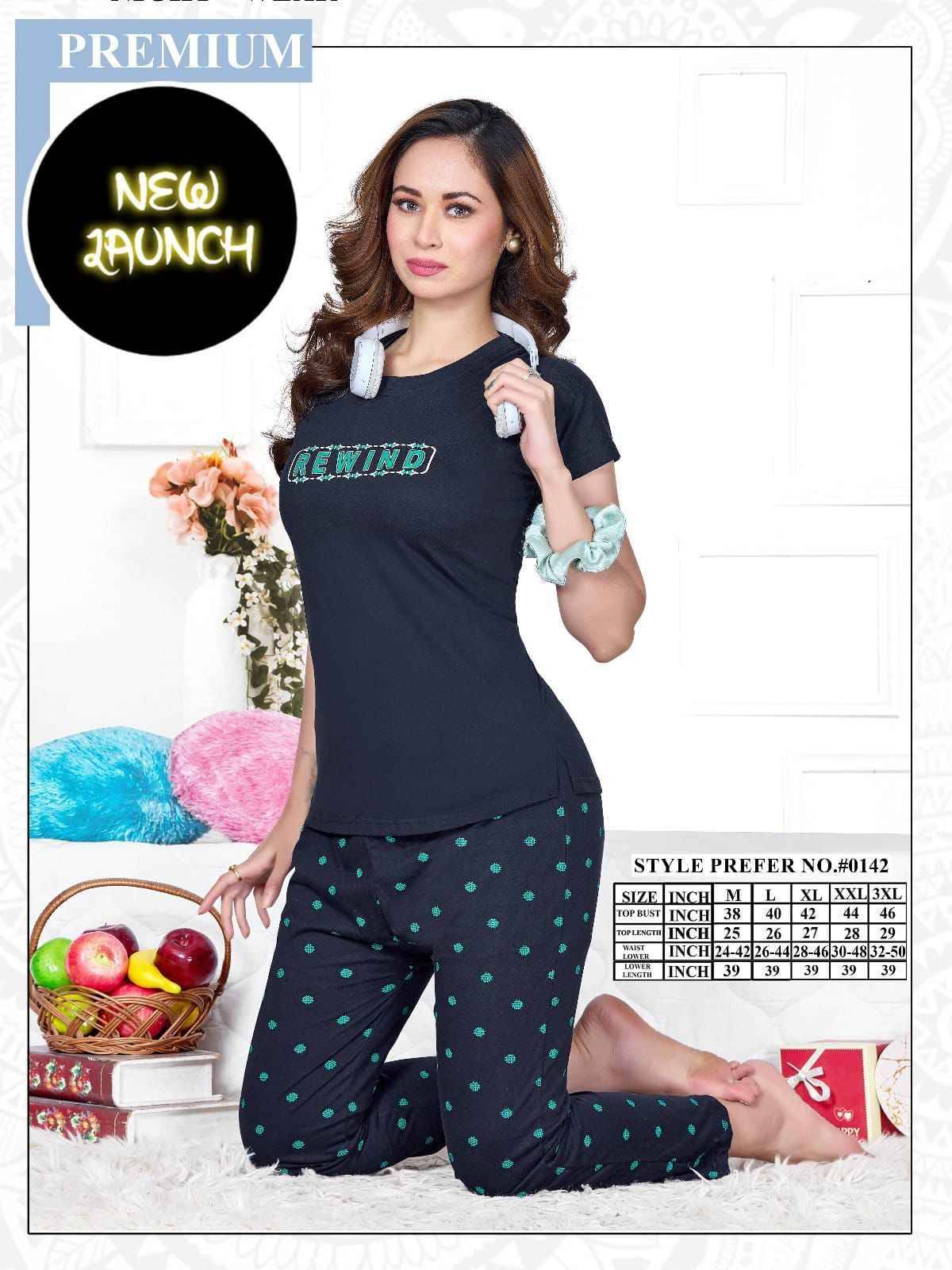 Summer Special Vol-142 By Fashion Talk 142-A To 142-F Series Beautiful Stylish Fancy Colorful Casual Wear & Ethnic Wear Hosiery Cotton Night Suits At Wholesale Price