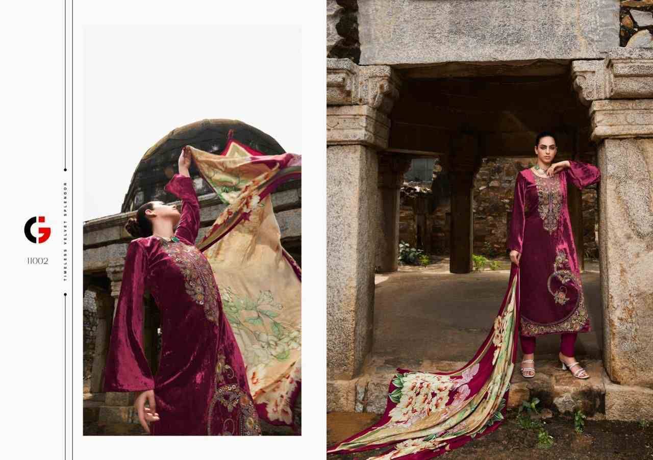 Afsana By Gull Jee 11001 To 11006 Series Festive Suits Beautiful Fancy Colorful Stylish Party Wear & Occasional Wear Velvet With Embroidery Dresses At Wholesale Price