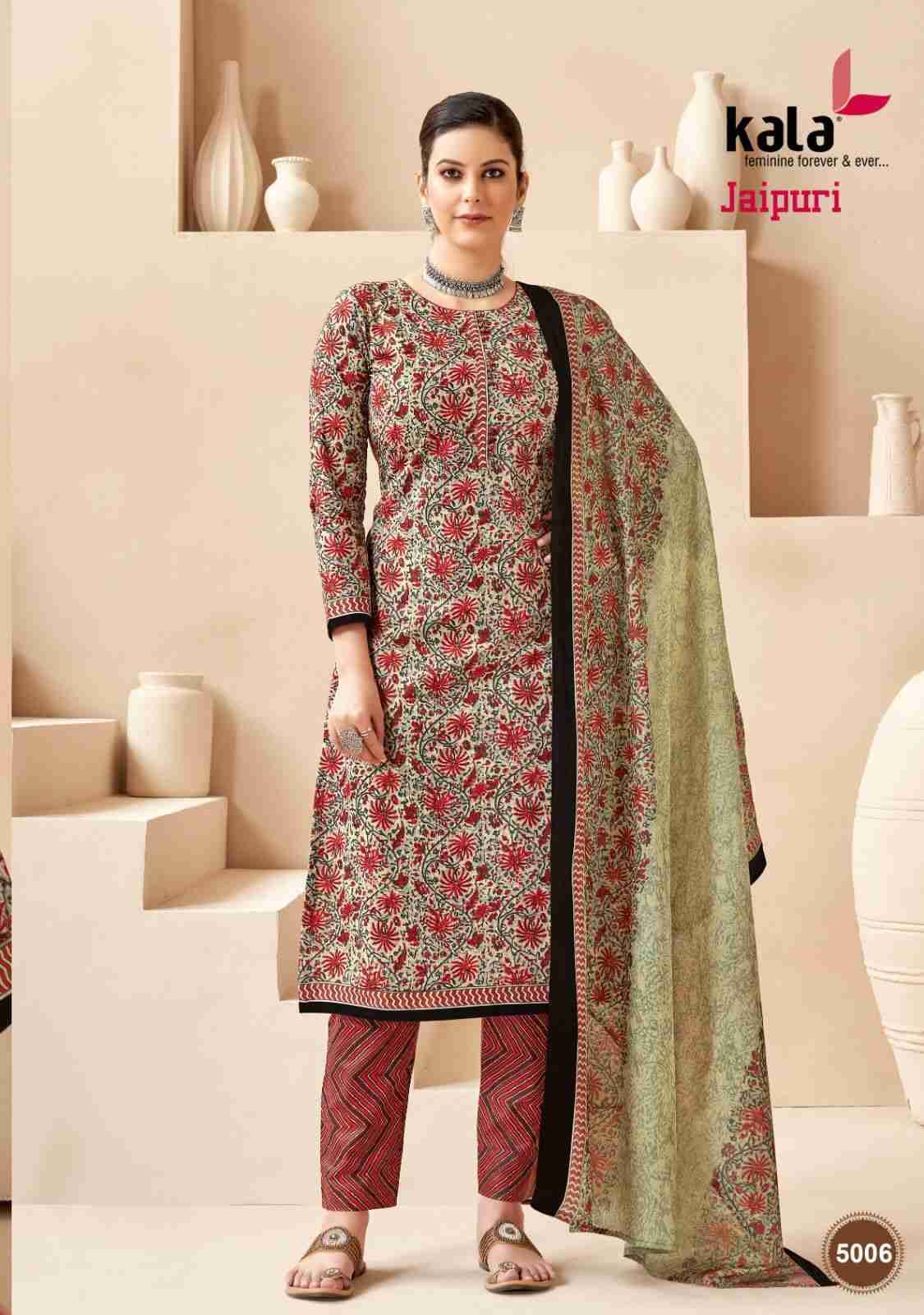 Jaipuri Vol-3 By Kala 5001 To 5012 Series Beautiful Suits Colorful Stylish Fancy Casual Wear & Ethnic Wear Pure Cotton Print Dresses At Wholesale Price