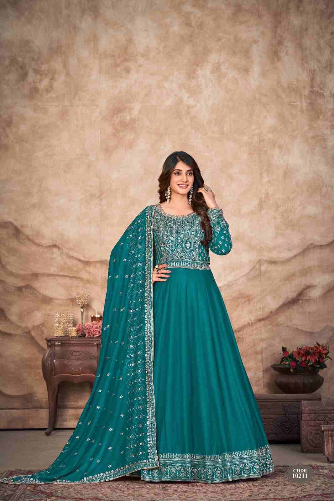 Anjubaa Vol-21 By Fashid Wholesale 10211 To 10214 Series Beautiful Anarkali Suits Colorful Stylish Fancy Casual Wear & Ethnic Wear Art Silk Embroidered Dresses At Wholesale Price