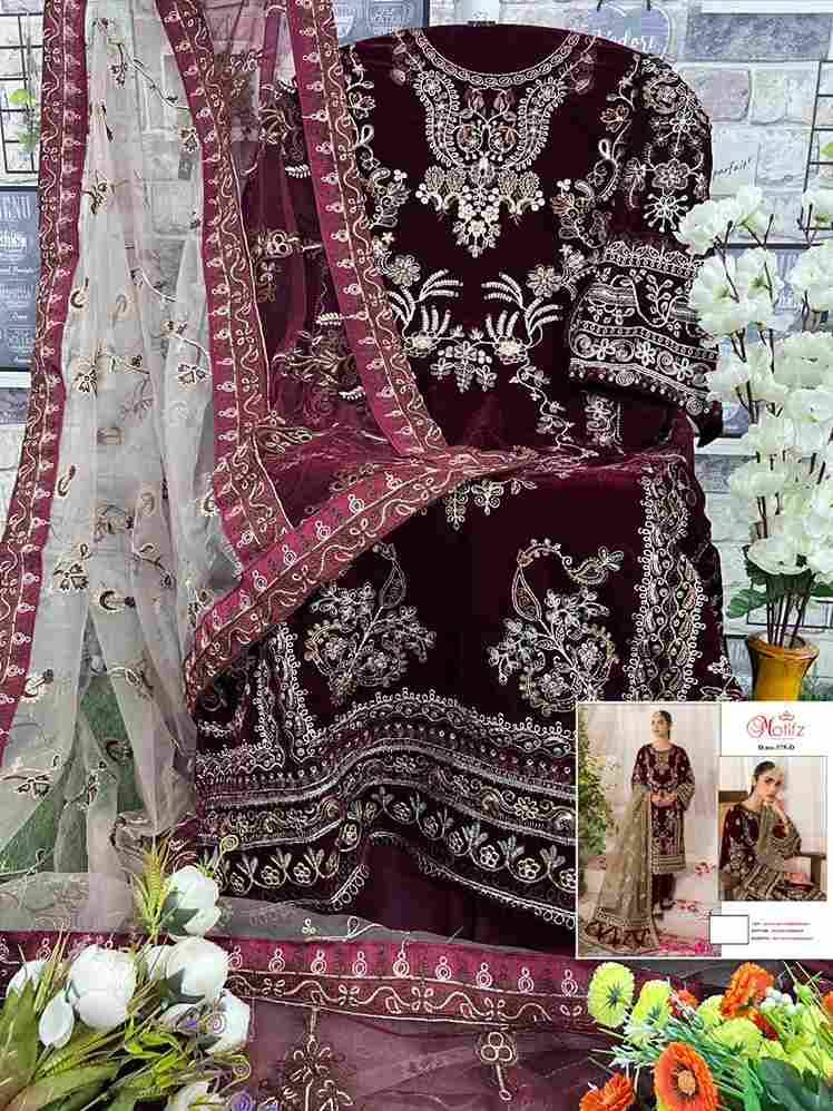 Motifz Hit Design 375 Colours By Motifz 375-A To 375-D Series Beautiful Pakistani Suits Colorful Stylish Fancy Casual Wear & Ethnic Wear Heavy Velvet Embroidered Dresses At Wholesale Price