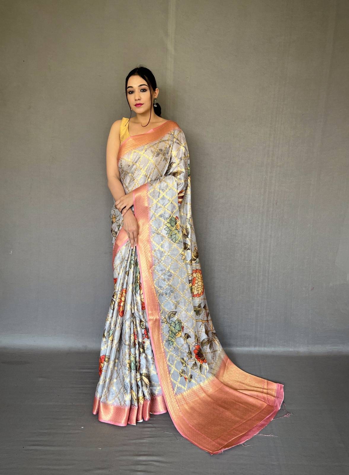 Muslin Checks By Fashid Wholesale 01 To 04 Series Indian Traditional Wear Collection Beautiful Stylish Fancy Colorful Party Wear & Occasional Wear Pure Muslin Silk Sarees At Wholesale Price