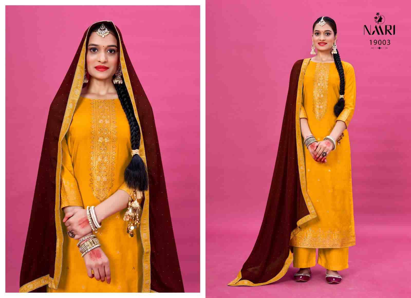 Raas By Naari 19001 To 19004 Series Beautiful Stylish Festive Suits Fancy Colorful Casual Wear & Ethnic Wear & Ready To Wear Pure Jacquard Viscose Dresses At Wholesale Price