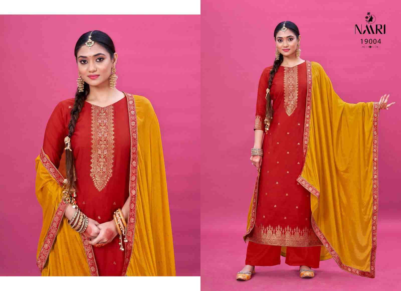 Raas By Naari 19001 To 19004 Series Beautiful Stylish Festive Suits Fancy Colorful Casual Wear & Ethnic Wear & Ready To Wear Pure Jacquard Viscose Dresses At Wholesale Price