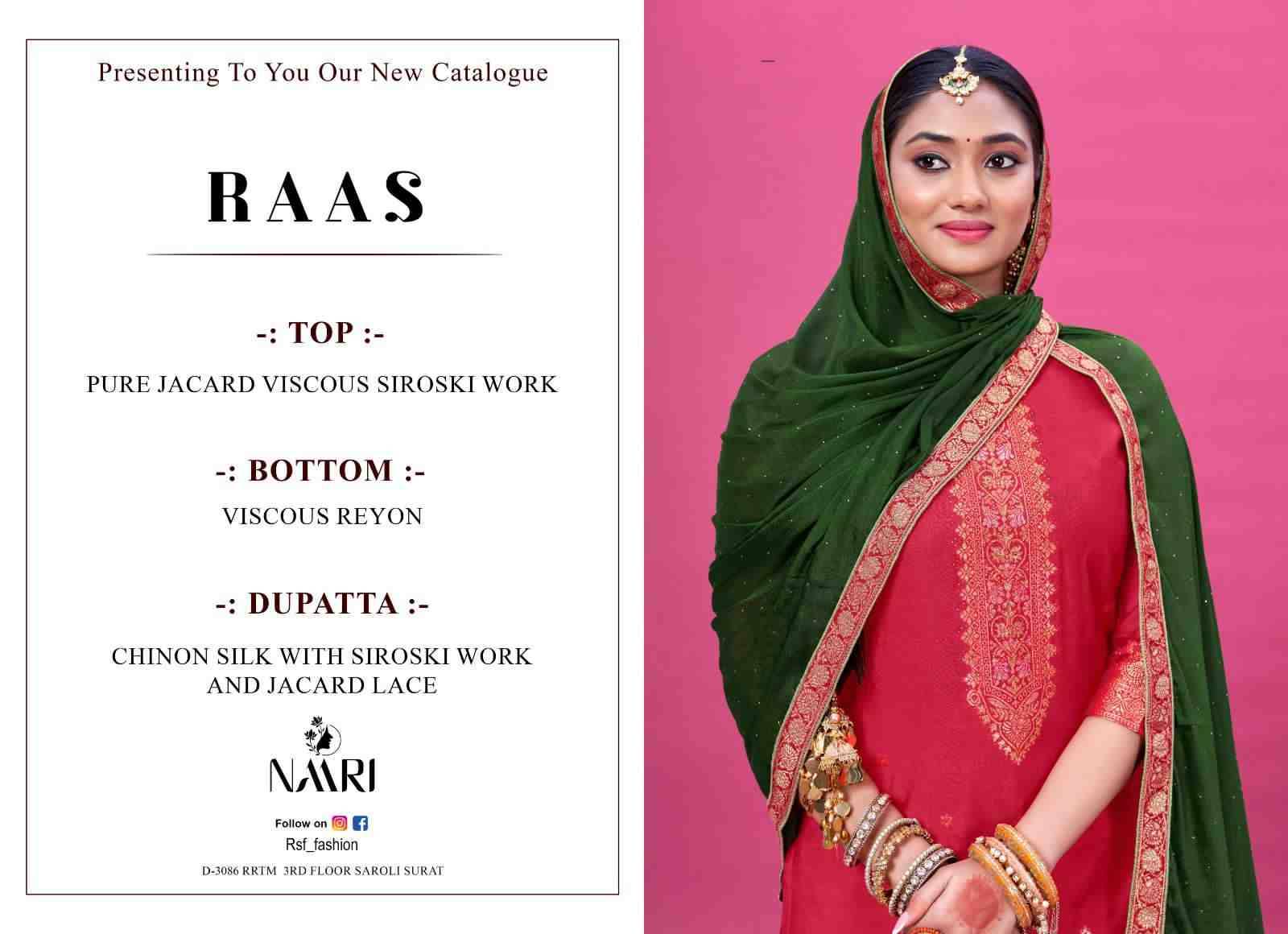 Raas By Naari 19001 To 19004 Series Beautiful Stylish Festive Suits Fancy Colorful Casual Wear & Ethnic Wear & Ready To Wear Pure Jacquard Viscose Dresses At Wholesale Price