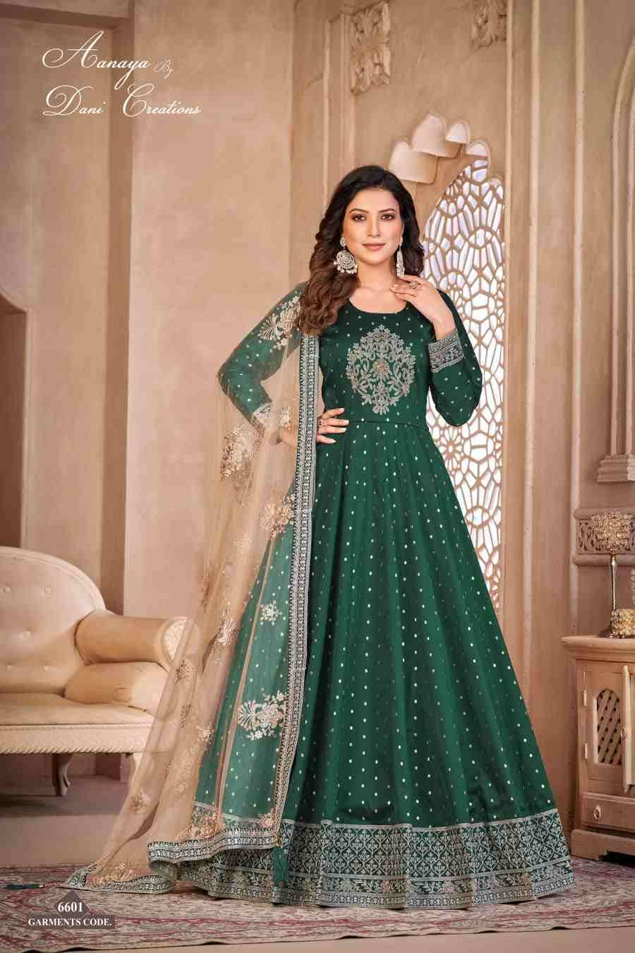 Aanaya Vol-166 By Twisha 6601 To 6604 Series Designer Anarkali Suits Beautiful Stylish Fancy Colorful Party Wear & Occasional Wear Tafeta Butti Dresses At Wholesale Price