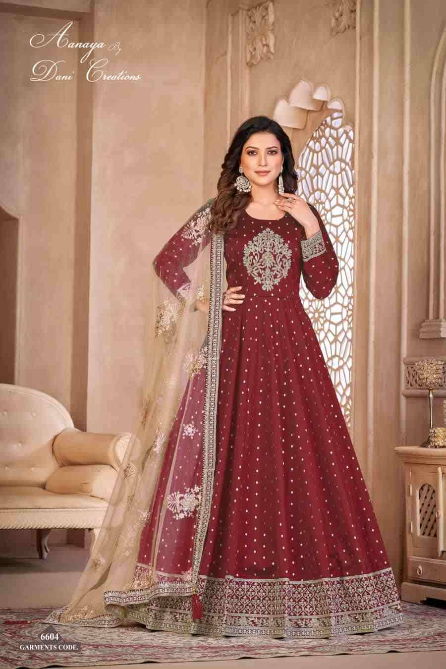 Aanaya Vol-166 By Twisha 6601 To 6604 Series Designer Anarkali Suits Beautiful Stylish Fancy Colorful Party Wear & Occasional Wear Tafeta Butti Dresses At Wholesale Price