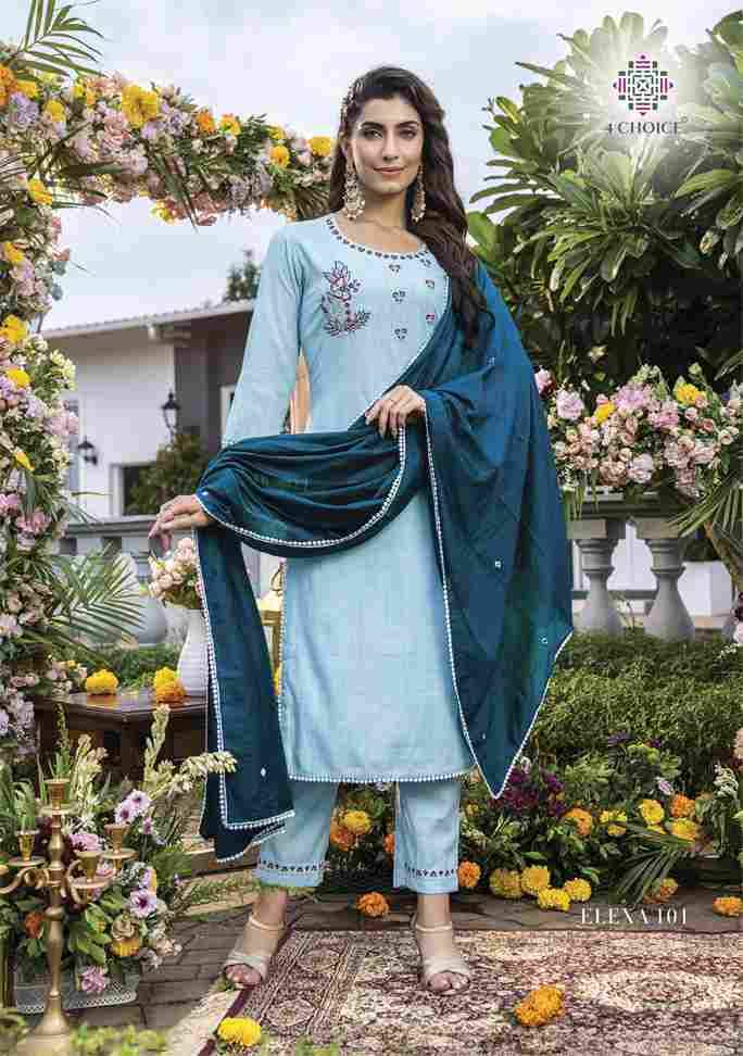 Elexa By 4 Choice 101 To 108 Series Beautiful Stylish Festive Suits Fancy Colorful Casual Wear & Ethnic Wear & Ready To Wear Pure Viscose Dresses At Wholesale Price