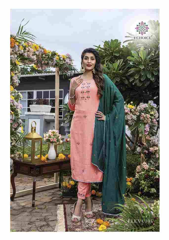 Elexa By 4 Choice 101 To 108 Series Beautiful Stylish Festive Suits Fancy Colorful Casual Wear & Ethnic Wear & Ready To Wear Pure Viscose Dresses At Wholesale Price