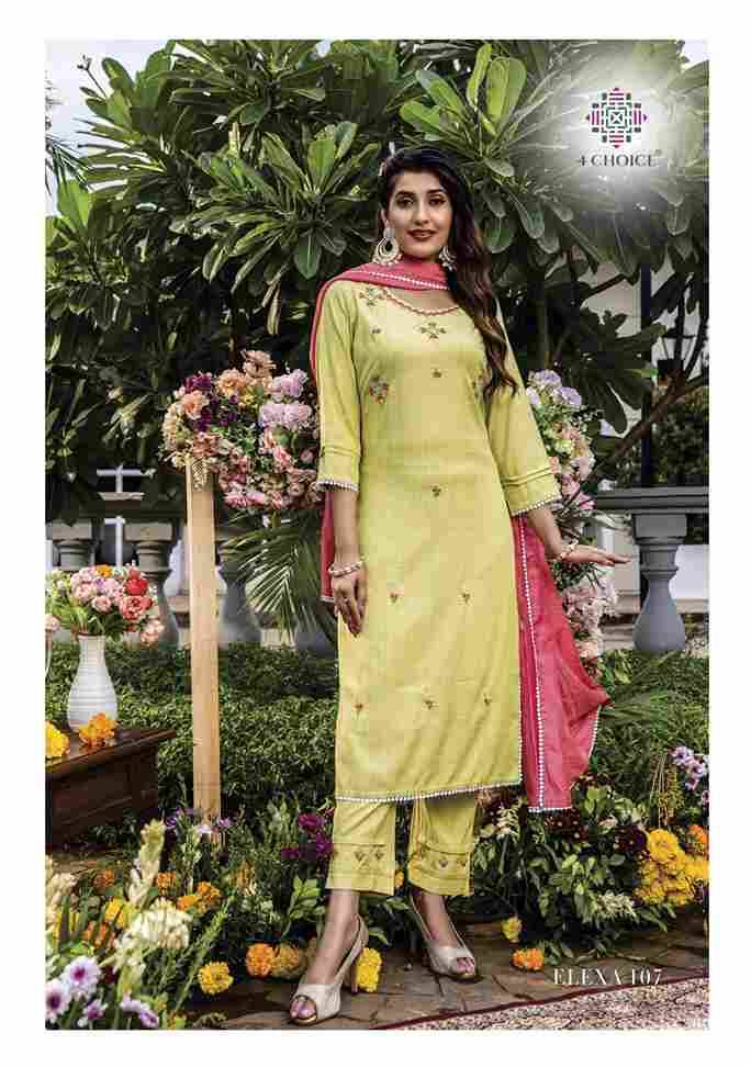 Elexa By 4 Choice 101 To 108 Series Beautiful Stylish Festive Suits Fancy Colorful Casual Wear & Ethnic Wear & Ready To Wear Pure Viscose Dresses At Wholesale Price