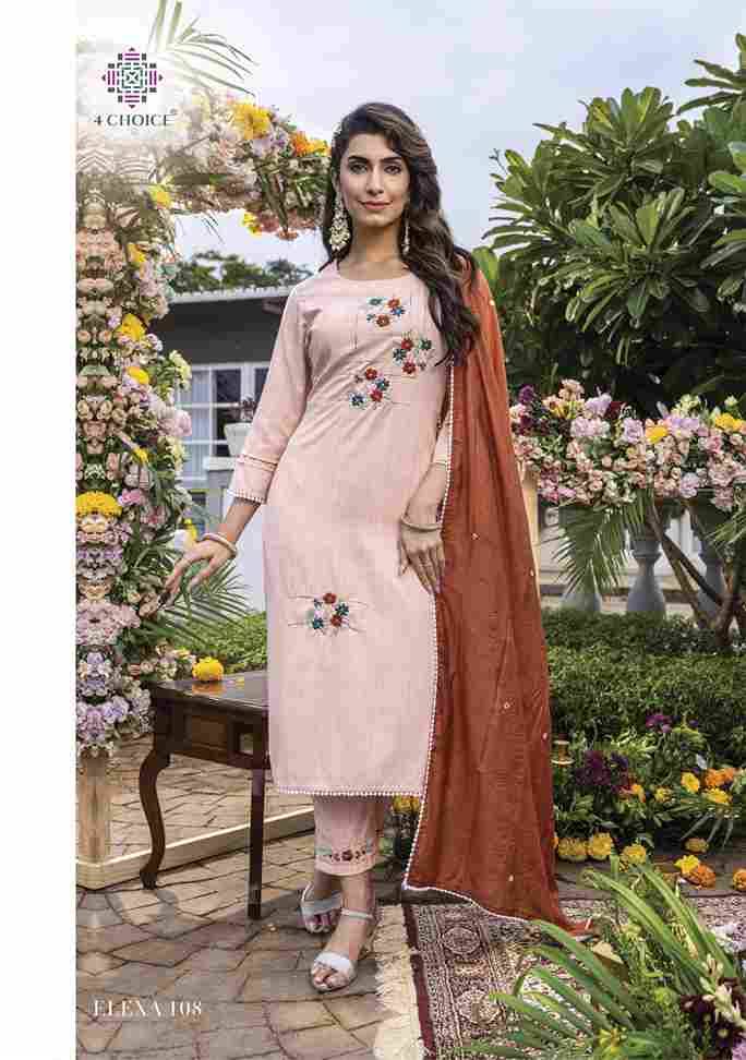 Elexa By 4 Choice 101 To 108 Series Beautiful Stylish Festive Suits Fancy Colorful Casual Wear & Ethnic Wear & Ready To Wear Pure Viscose Dresses At Wholesale Price