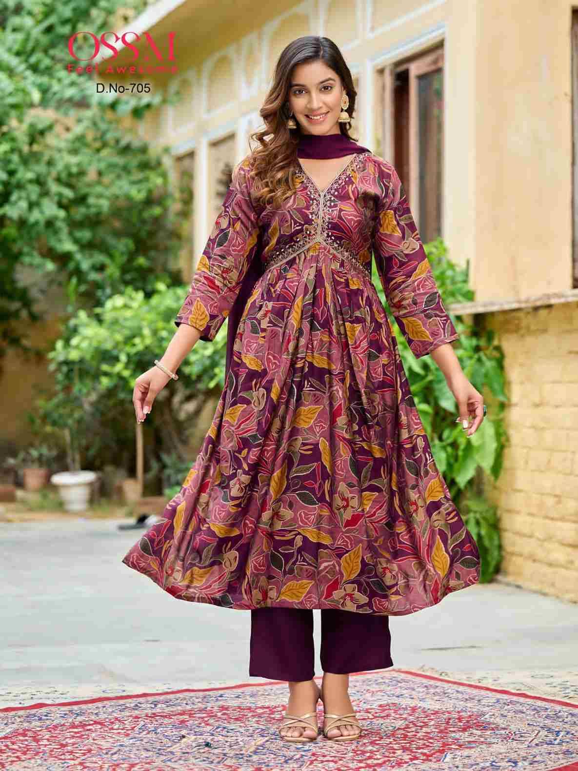 Resham Vol-7 By Ossm 701 To 706 Series Beautiful Stylish Festive Suits Fancy Colorful Casual Wear & Ethnic Wear & Ready To Wear Modal Chanderi Dresses At Wholesale Price