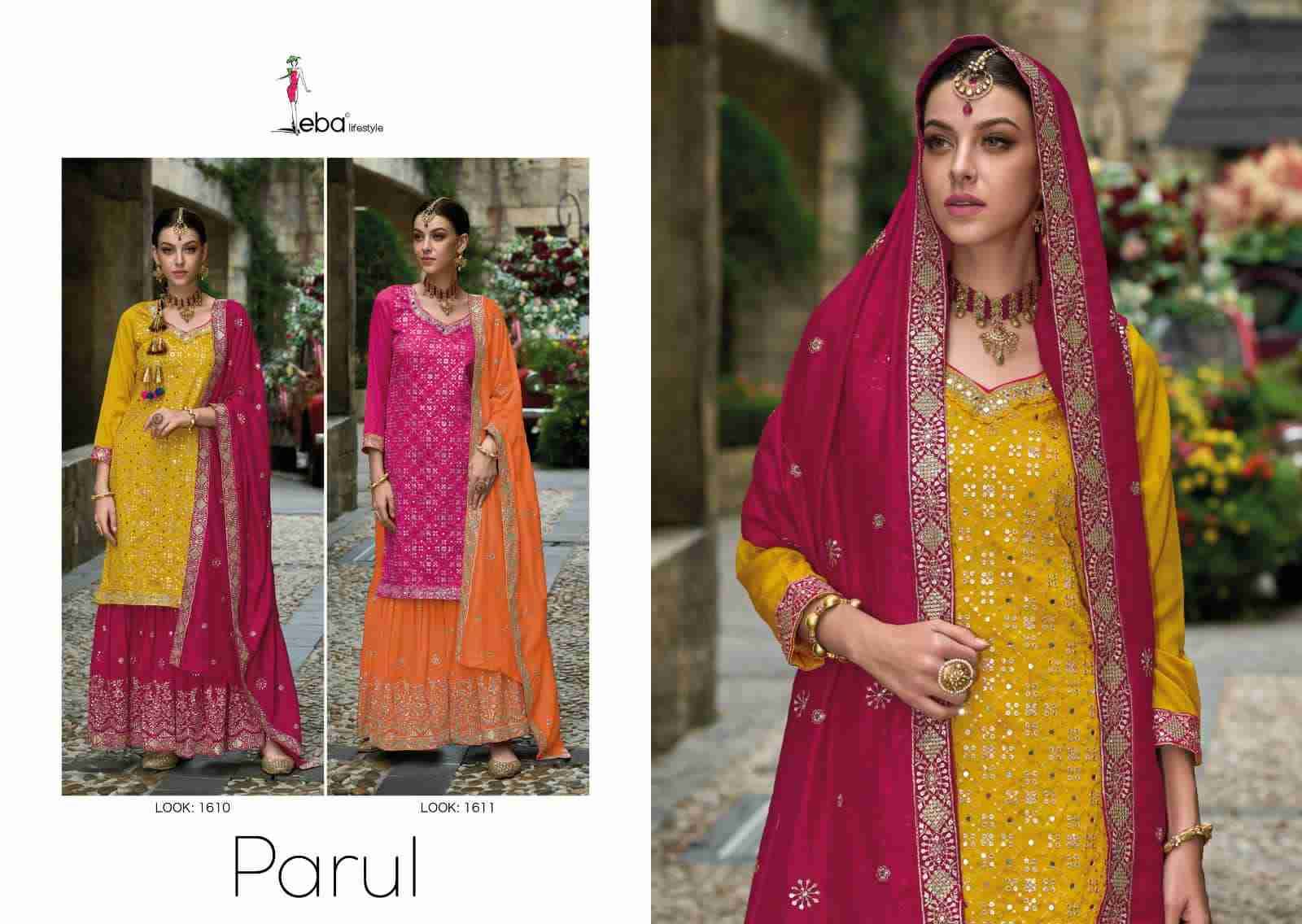 Parul By Eba Lifestyle 1610 To 1611 Series Beautiful Stylish Sharara Suits Fancy Colorful Casual Wear & Ethnic Wear & Ready To Wear Premium Silk Dresses At Wholesale Price