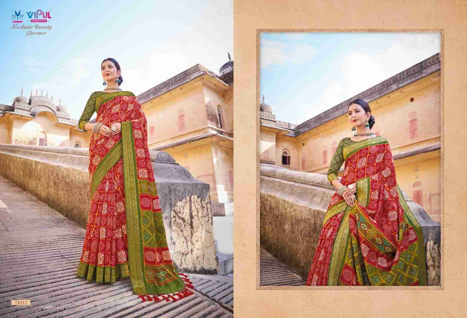 Kashmir Beauty Ghoomar By Vipul Fashion 74304 To 74321 Series Indian Traditional Wear Collection Beautiful Stylish Fancy Colorful Party Wear & Occasional Wear Fancy Sarees At Wholesale Price