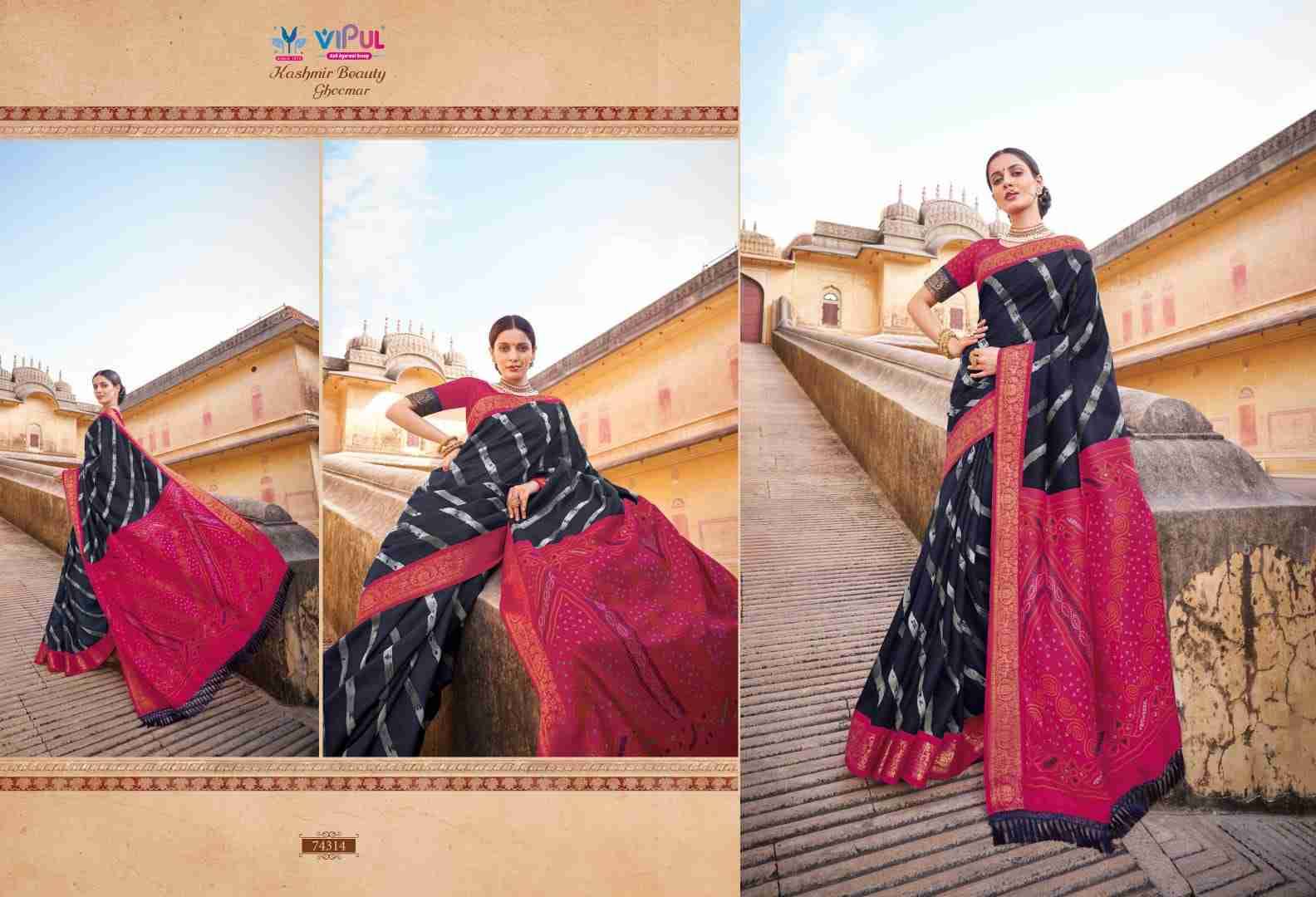 Kashmir Beauty Ghoomar By Vipul Fashion 74304 To 74321 Series Indian Traditional Wear Collection Beautiful Stylish Fancy Colorful Party Wear & Occasional Wear Fancy Sarees At Wholesale Price