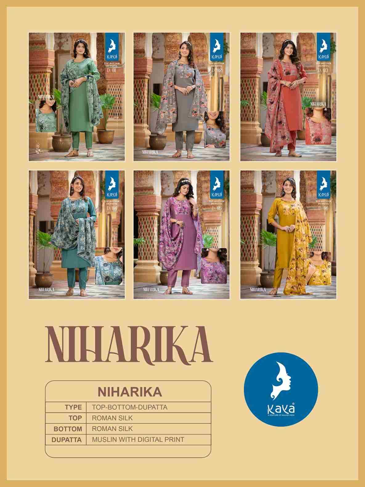 Niharika By Kaya 01 To 06 Series Beautiful Festive Suits Colorful Stylish Fancy Casual Wear & Ethnic Wear Roman Silk Dresses At Wholesale Price