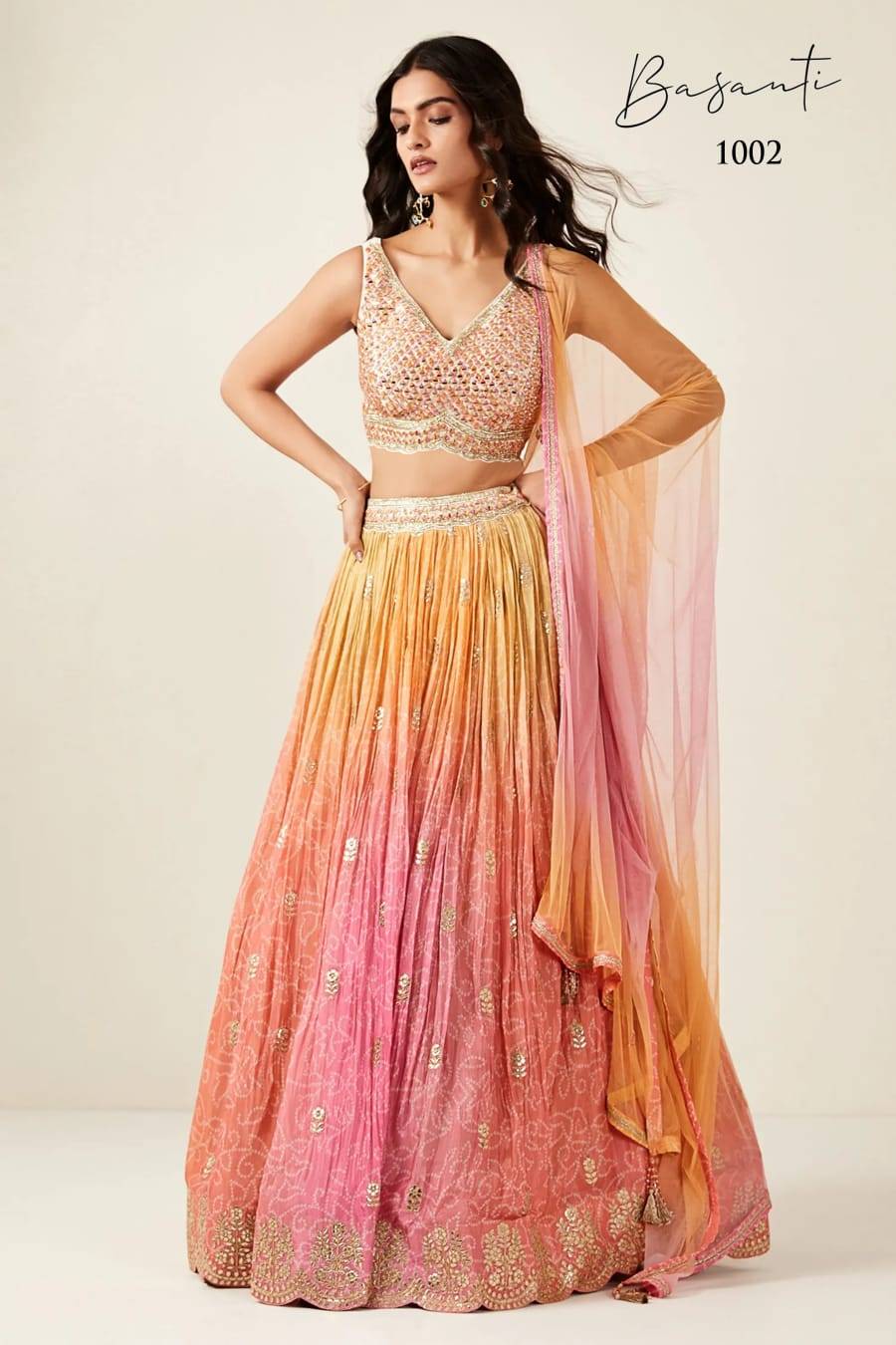 Basanti By Fashid Wholesale 1001 To 1003 Series Designer Beautiful Festive Collection Occasional Wear & Party Wear Dola Silk Lehengas At Wholesale Price