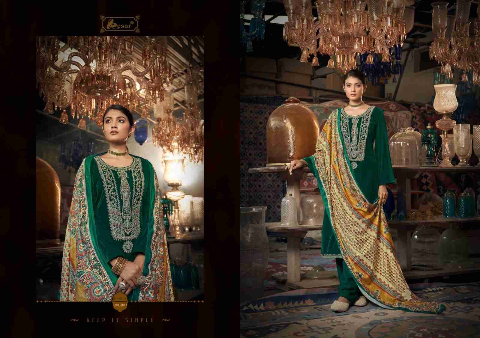 Wahida By Kesar 190-001 To 190-006 Series Beautiful Festive Suits Colorful Stylish Fancy Casual Wear & Ethnic Wear Pure Viscose Velvet Dresses At Wholesale Price